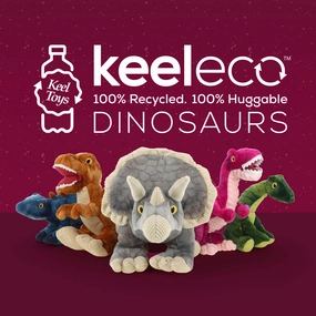 Keeleco 26cm Dinosaur Soft Toy in Assorted Designs Suitable from Birth