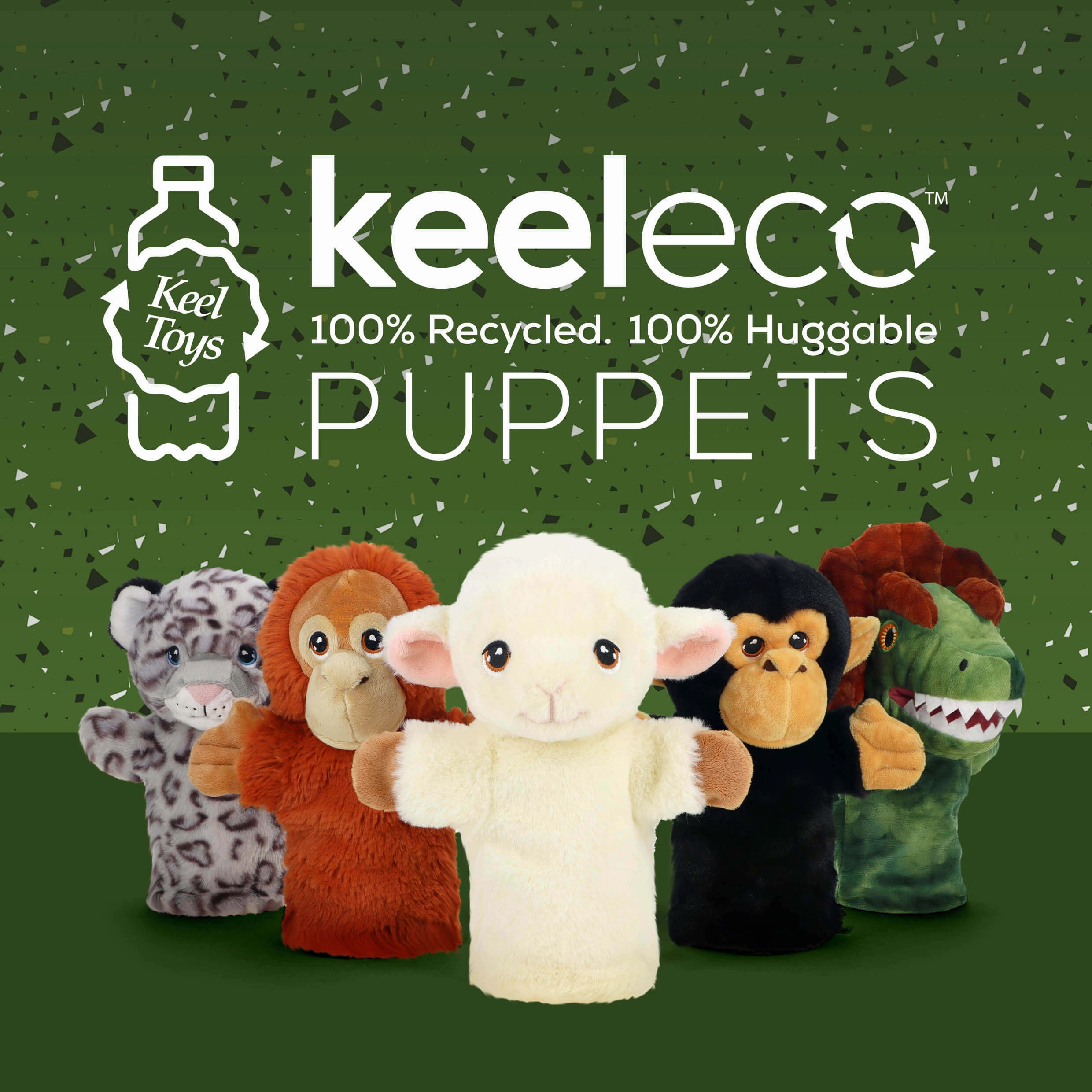 Keeleco 27cm Wild Animal Hand Puppet (8 Designs) Suitable from Birth