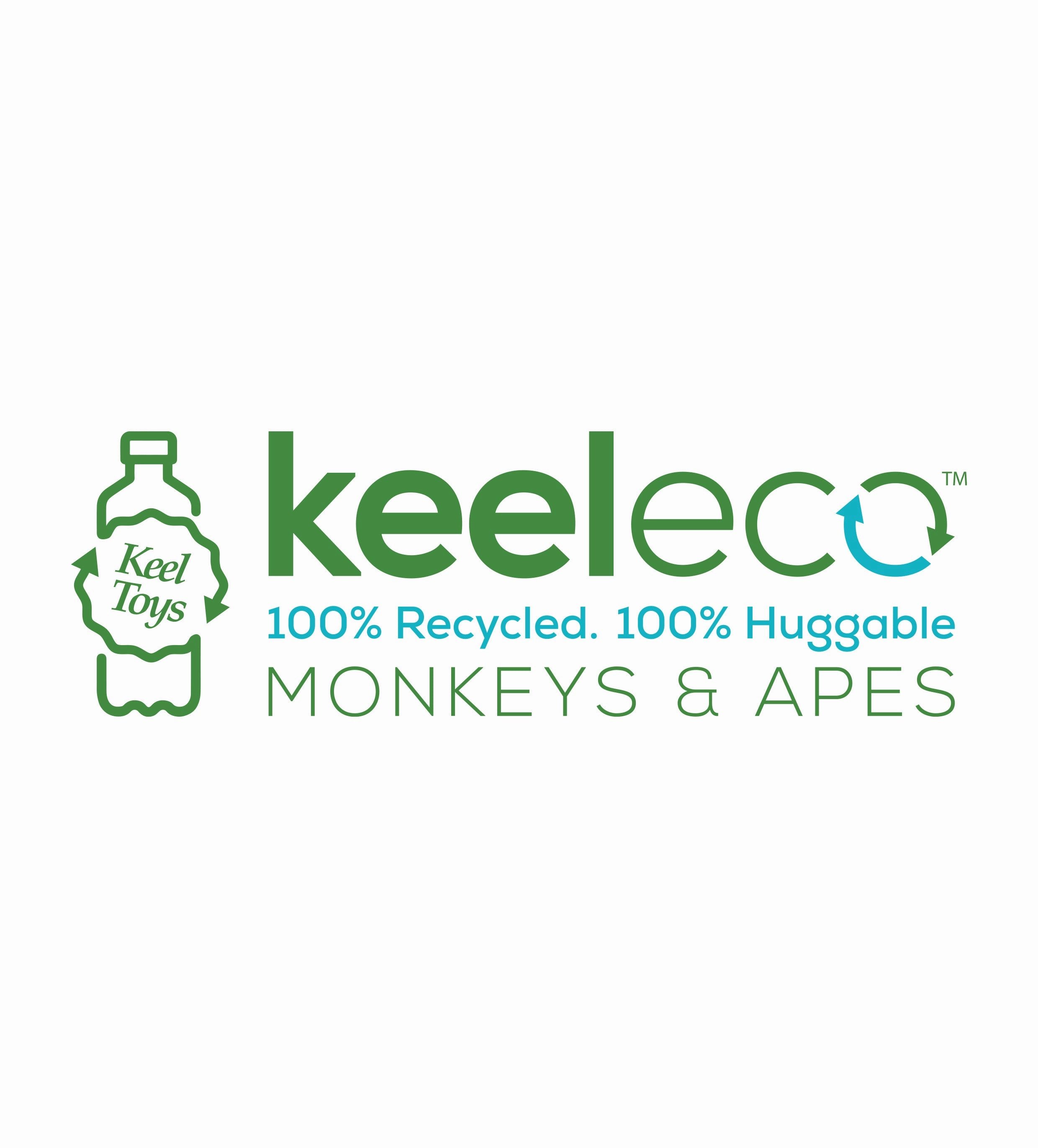 Keeleco 40cm Hanging Monkey Wild Animal Soft Toy - Assorted Designs (SINGLE)
