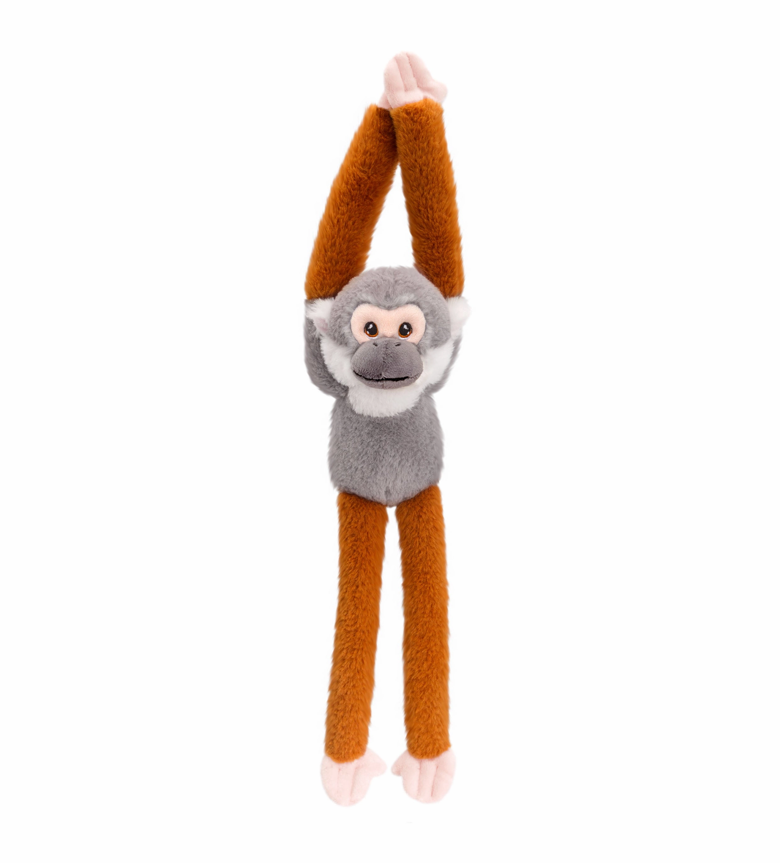 Keeleco 40cm Hanging Monkey Wild Animal Soft Toy - Assorted Designs (SINGLE)