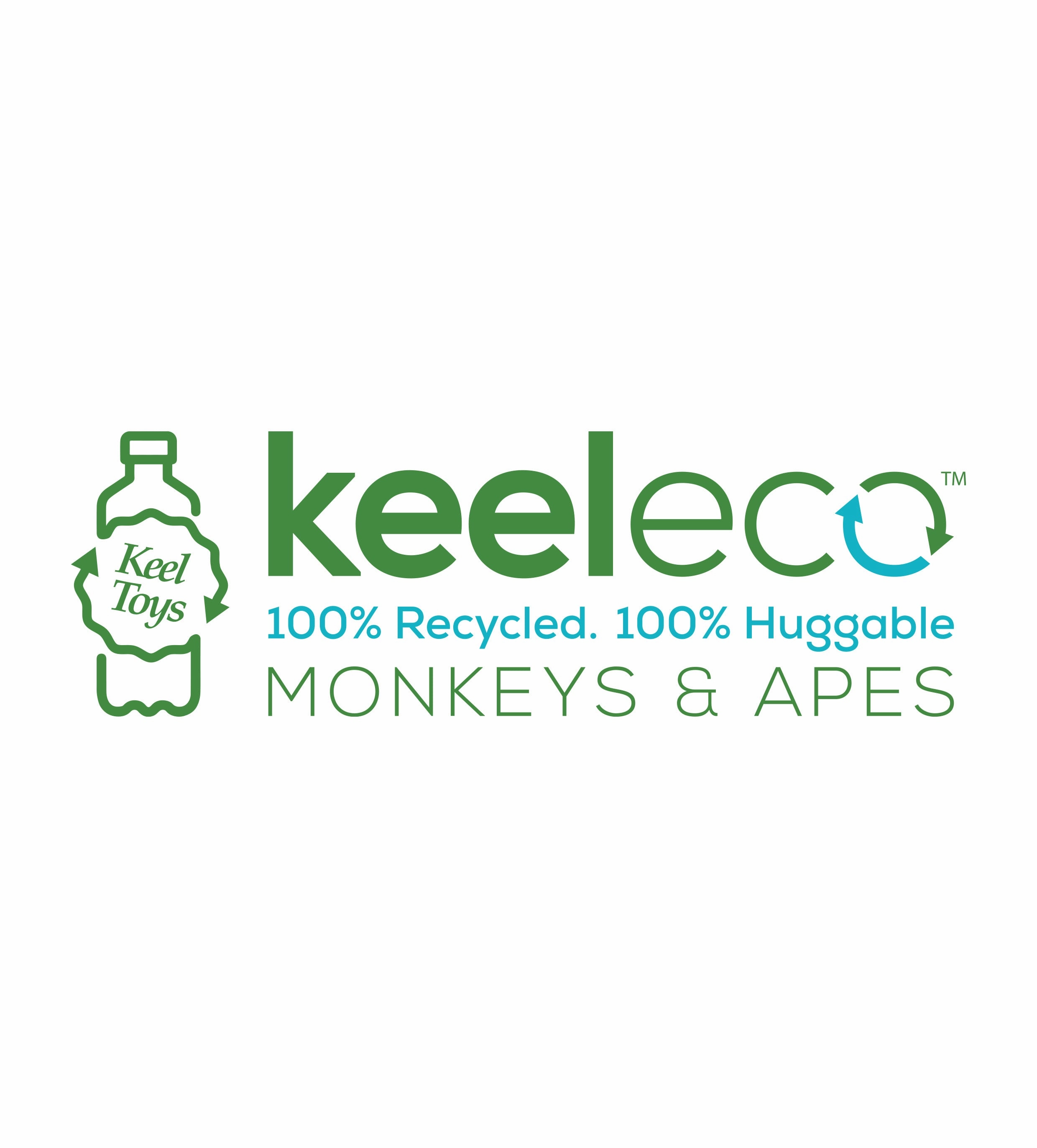 Keeleco 40cm Hanging Monkey Wild Animal Soft Toy - Assorted Designs (SINGLE)
