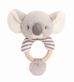 Keeleco Baby 14cm Cosy Koala Ring Rattle Soft Toy for Babies and Up