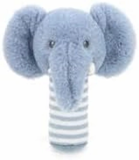 Keeleco Baby 14cm Ezra Elephant Soft Stick Rattle Suitable from Birth