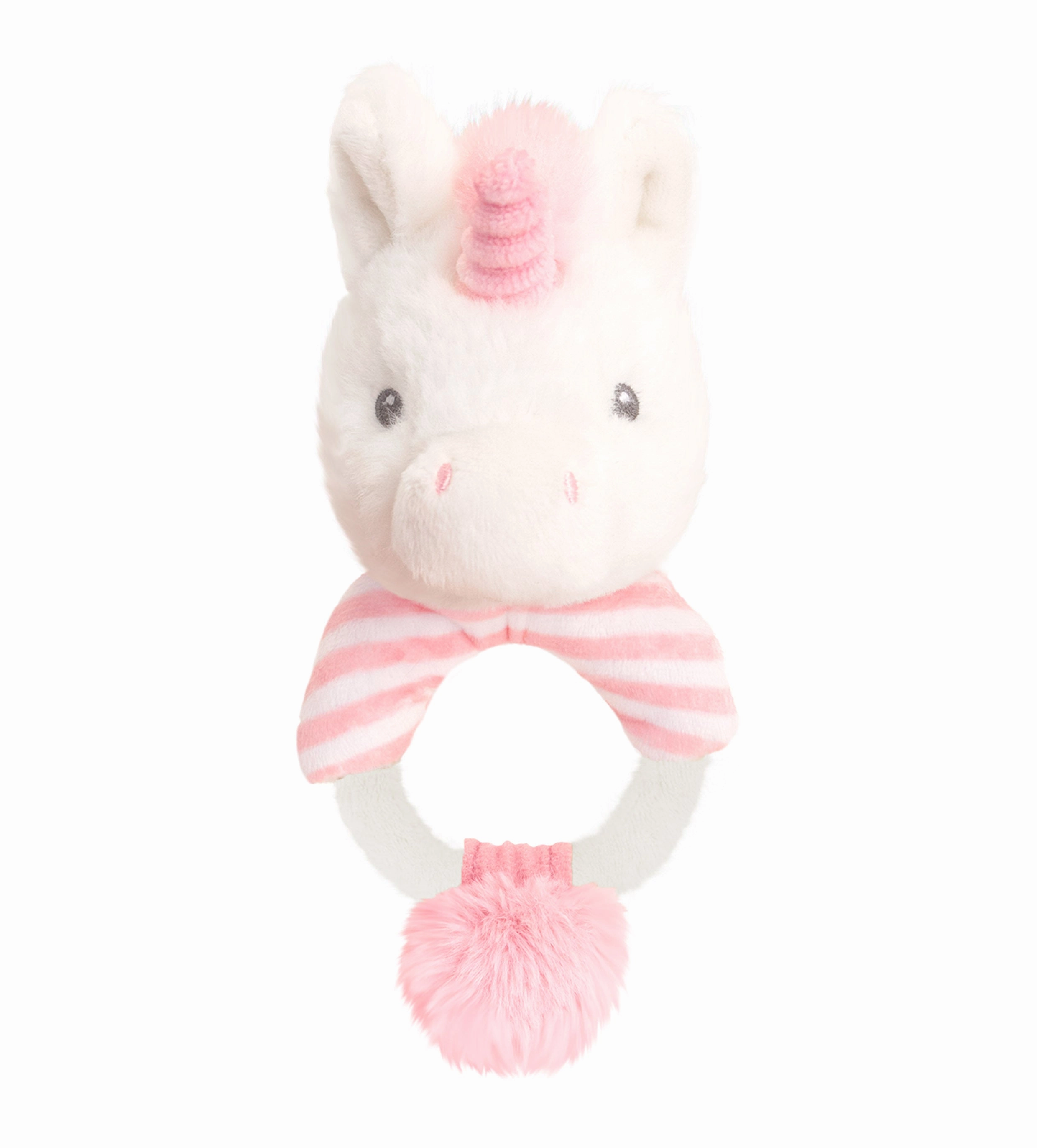 Keeleco Baby 14cm Twinkle Unicorn Ring Rattle Soft Toy for Babies & Up