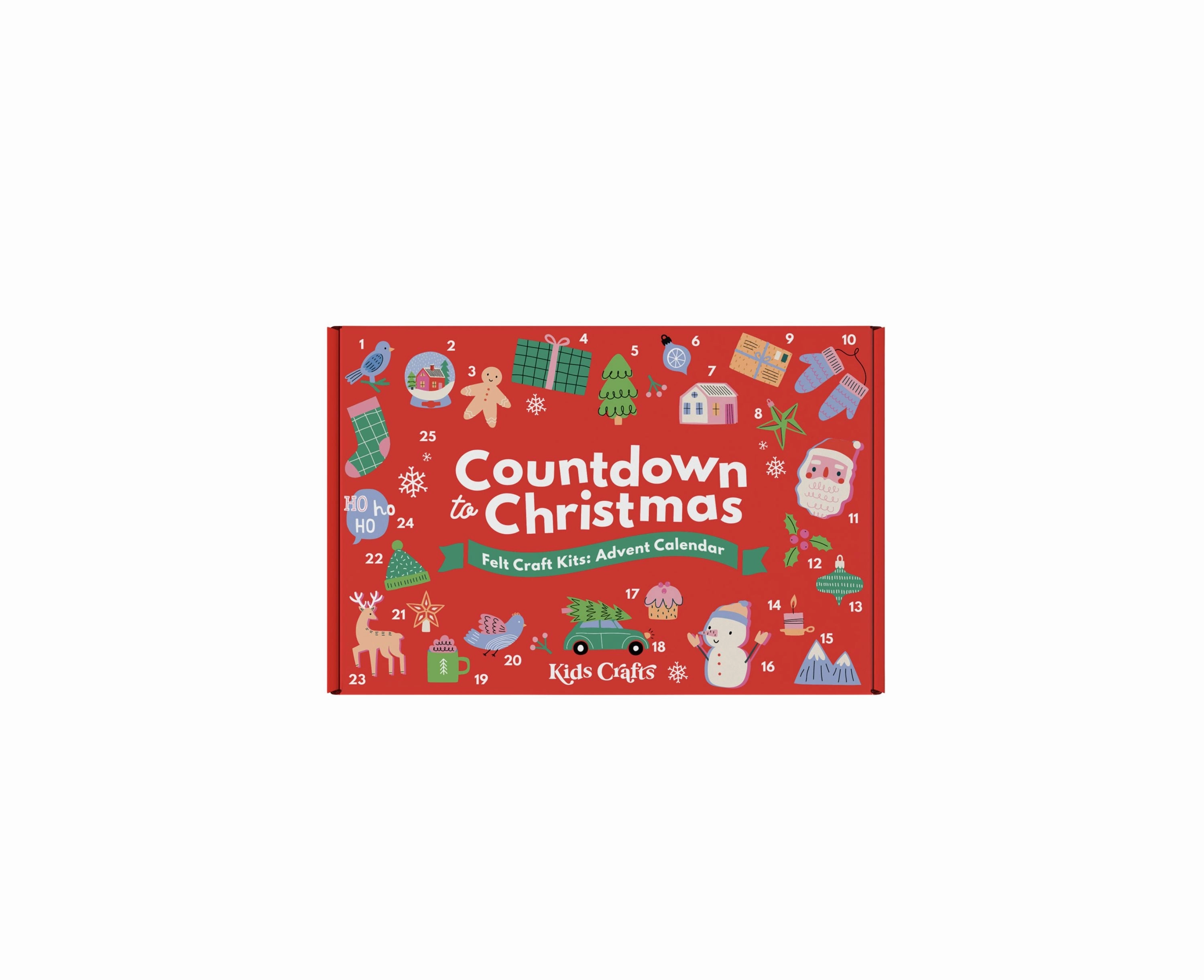 Kids Crafts 2024 Countdown Christmas Advent Calendar - 25 DIY Ornament Kits