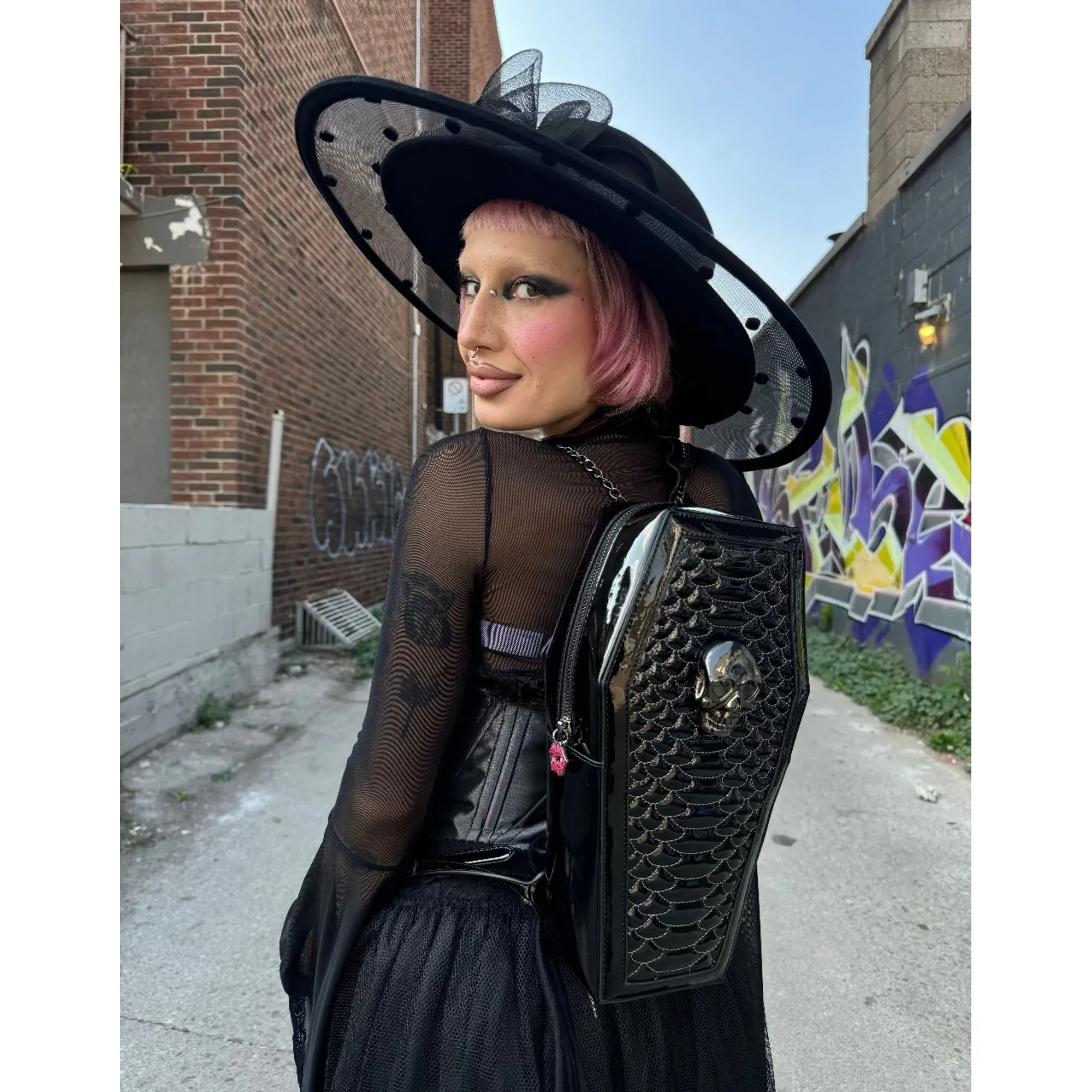 Kitsch Bat To The Bone Backpack Black Betsey Johnson Jewelry
