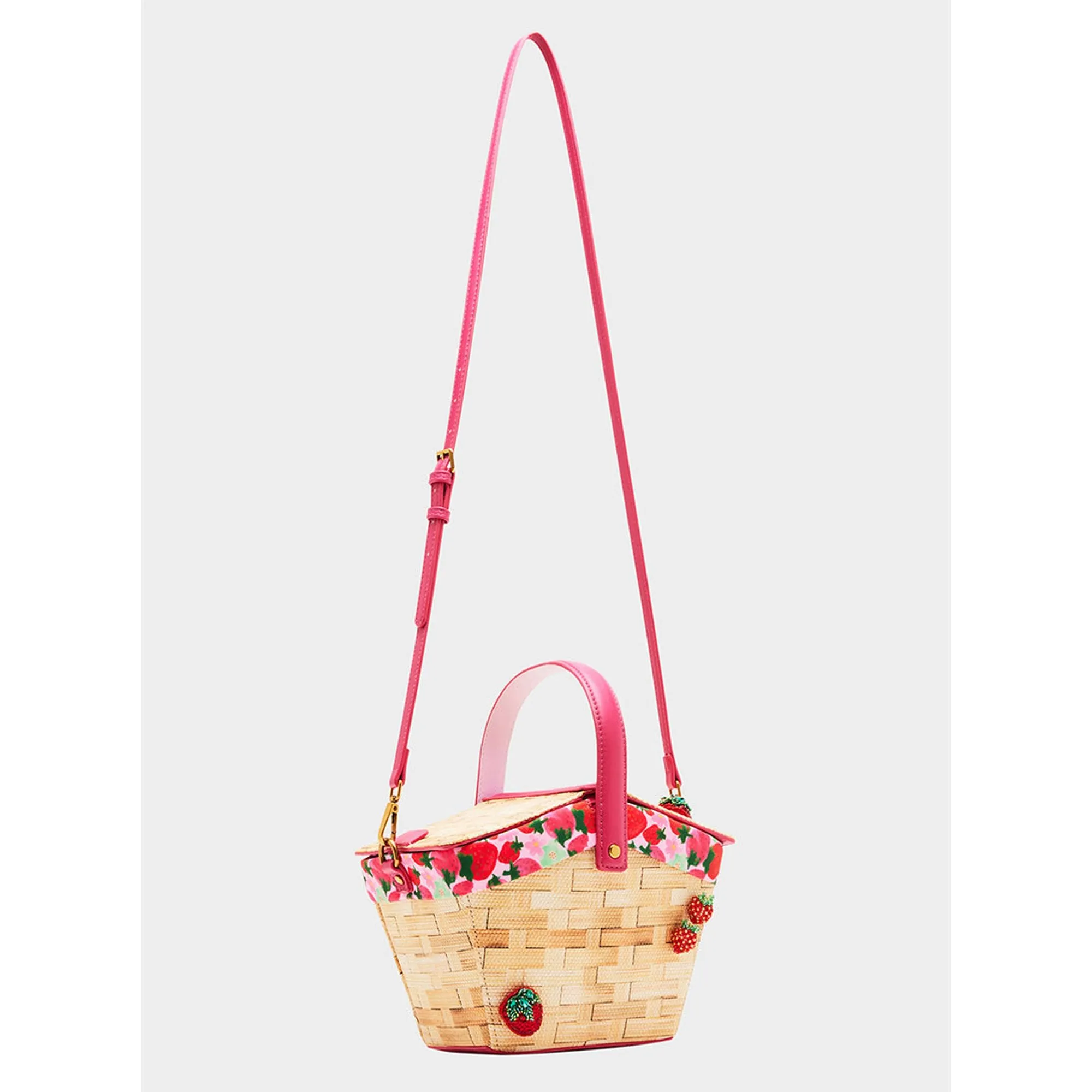 Kitsch Fresh N Fruity Picnic Basket Natural Betsey Johnson Jewelry