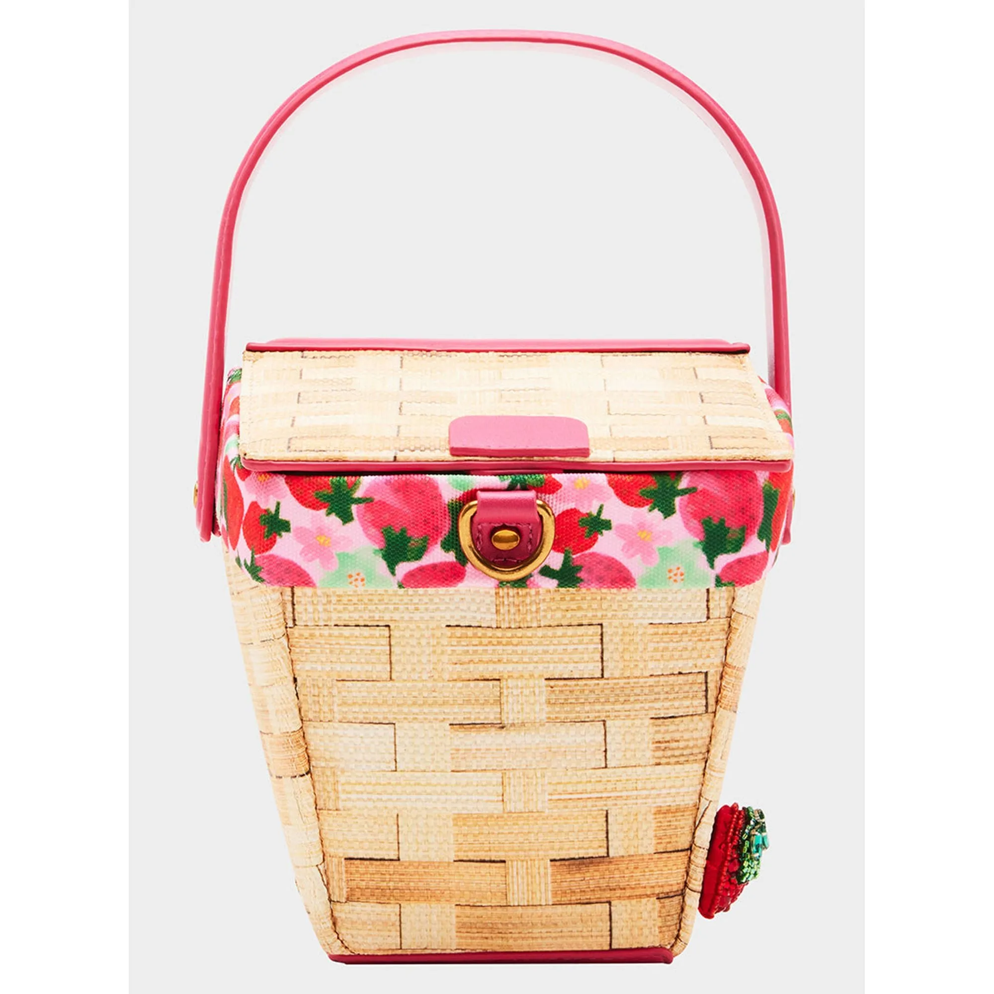 Kitsch Fresh N Fruity Picnic Basket Natural Betsey Johnson Jewelry