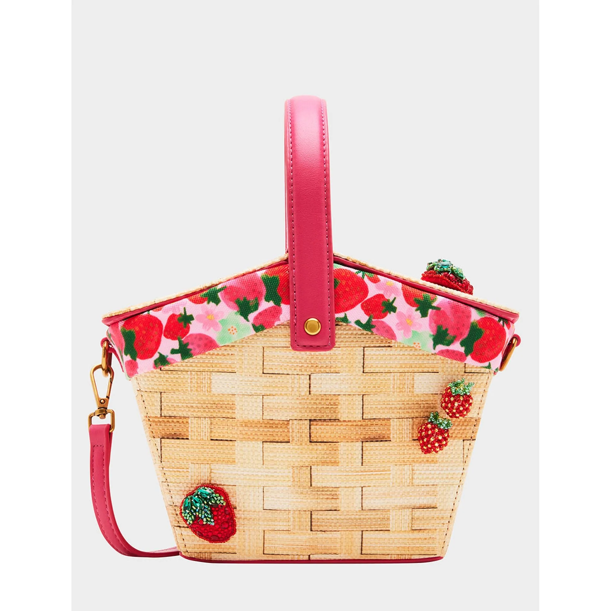 Kitsch Fresh N Fruity Picnic Basket Natural Betsey Johnson Jewelry