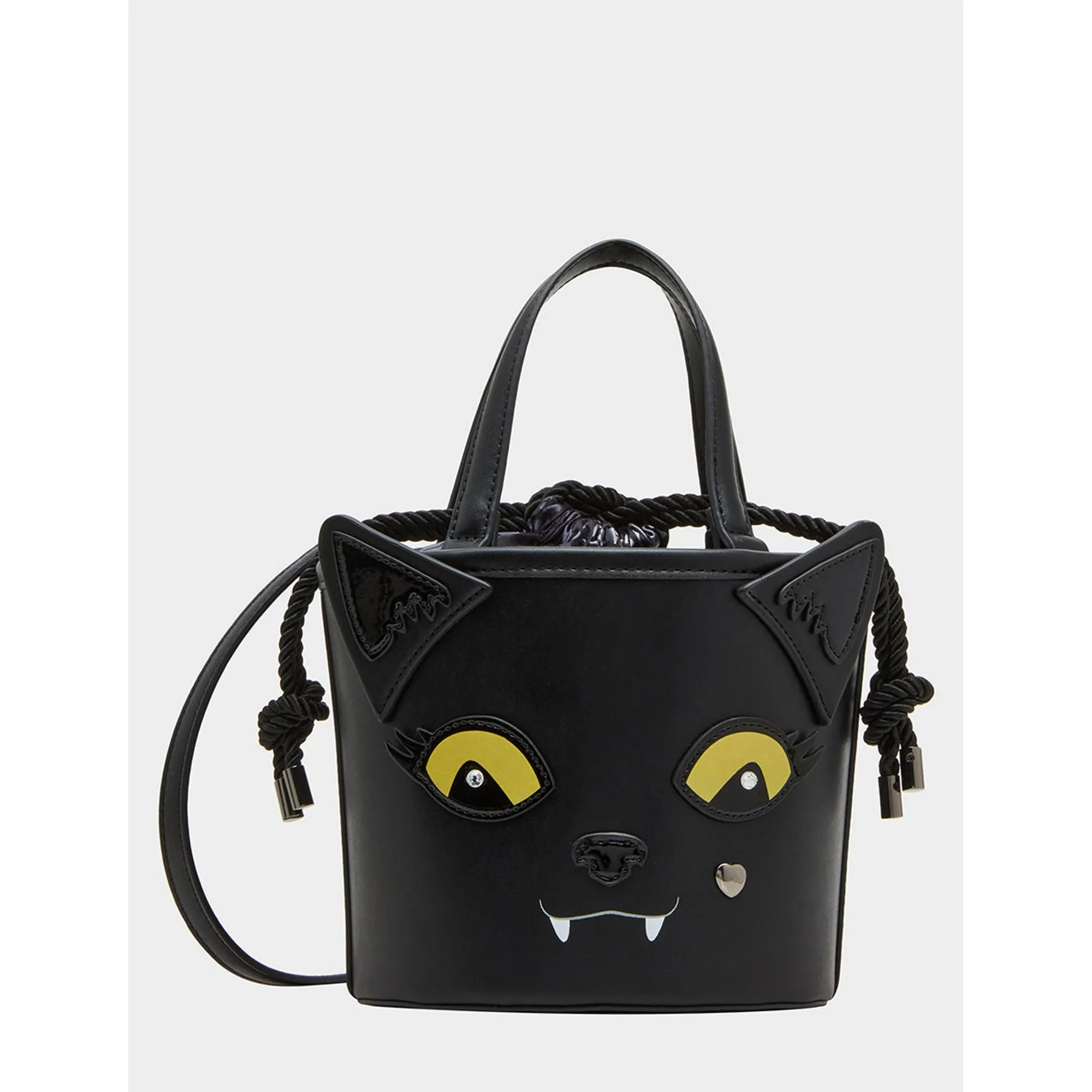 Kitsch Gimmie Candy Cat Bucket Bag Black Betsey Johnson Jewelry