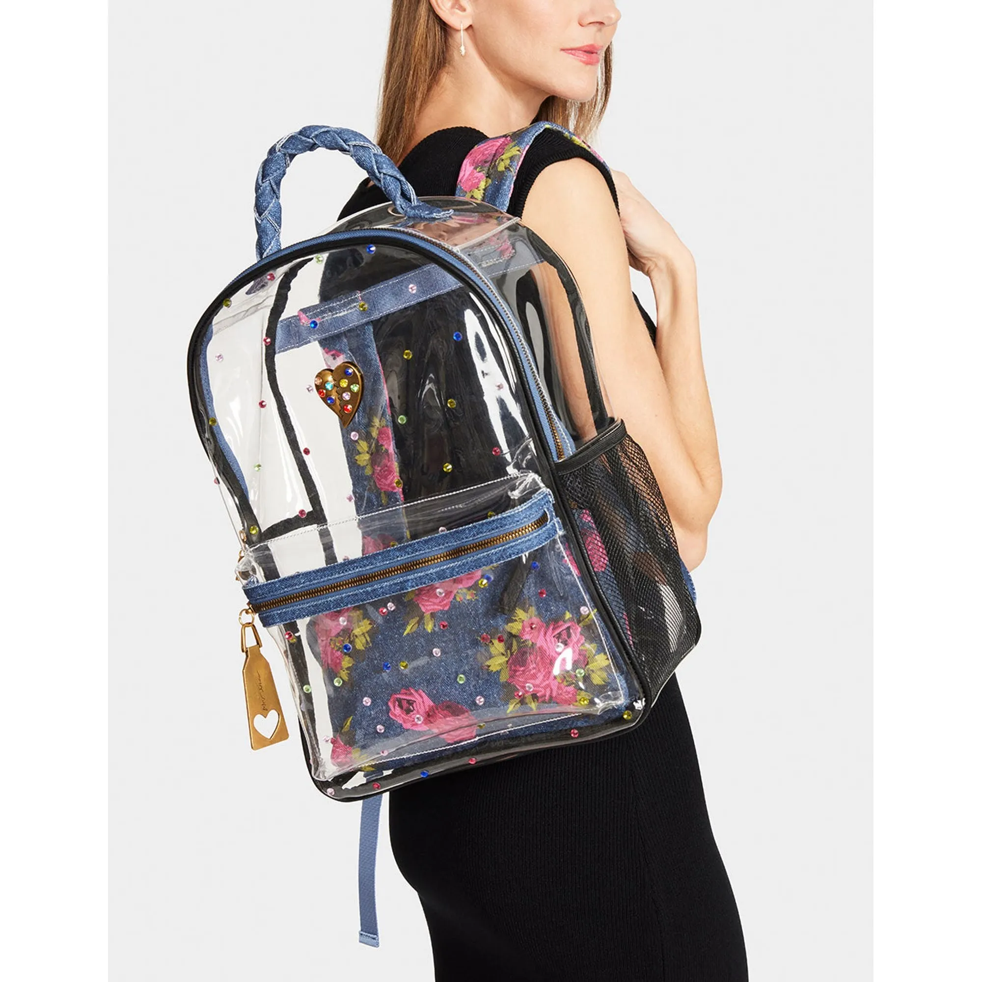 Large Clear Backpack Denim Betsey Johnson Jewelry