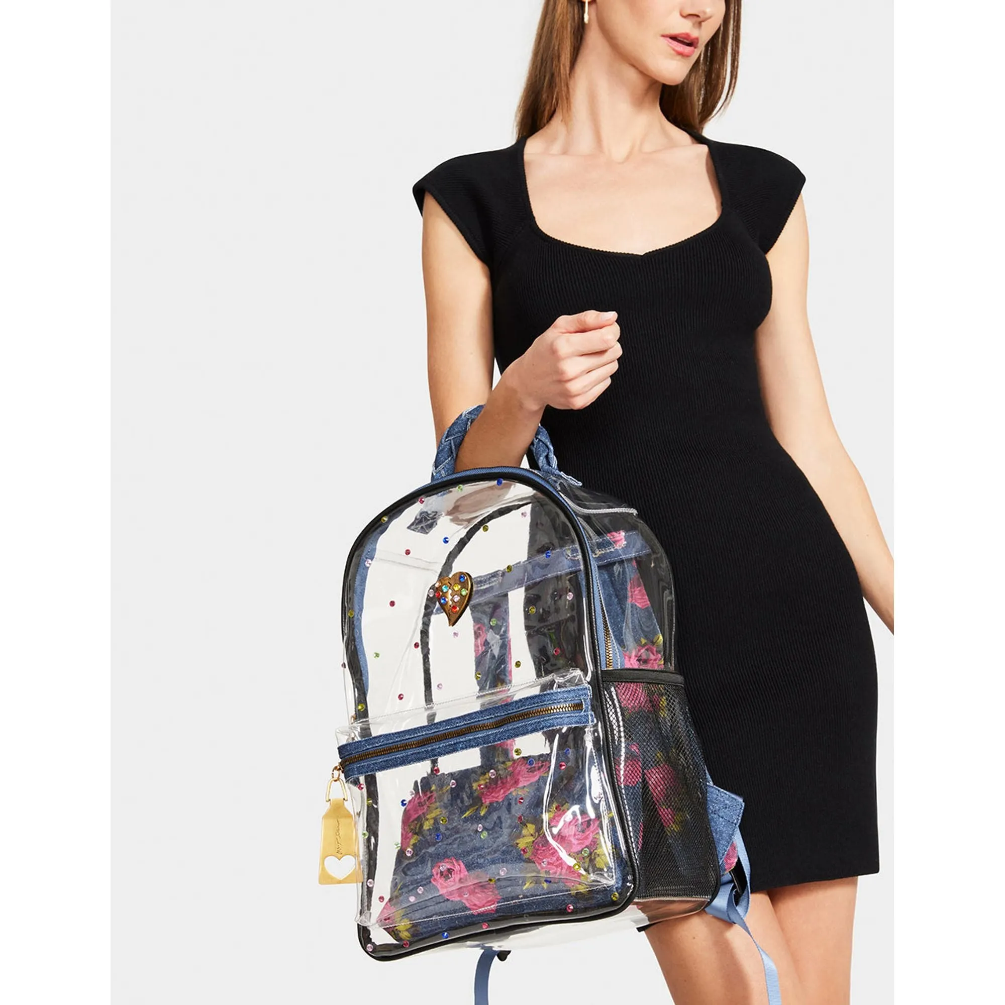 Large Clear Backpack Denim Betsey Johnson Jewelry