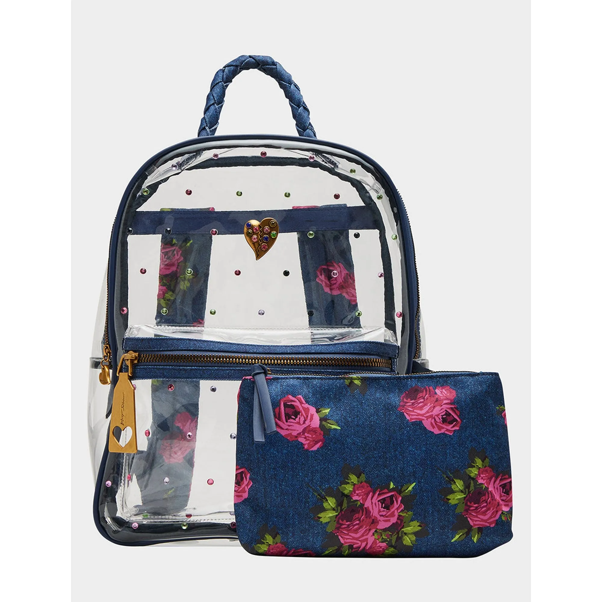 Large Clear Backpack Denim Betsey Johnson Jewelry