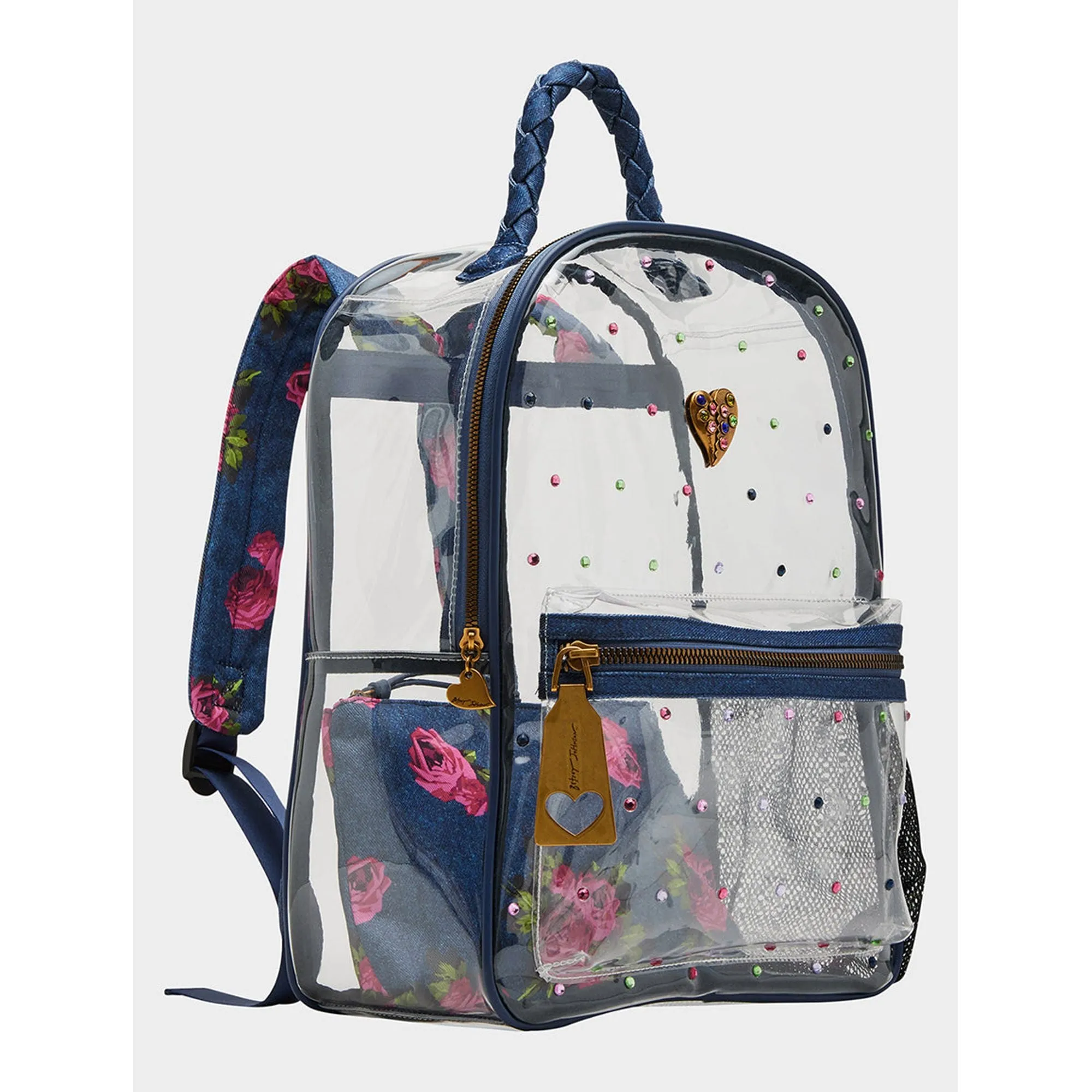 Large Clear Backpack Denim Betsey Johnson Jewelry