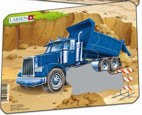 Larsen Construction Small Frame Tray Puzzle Dump Truck