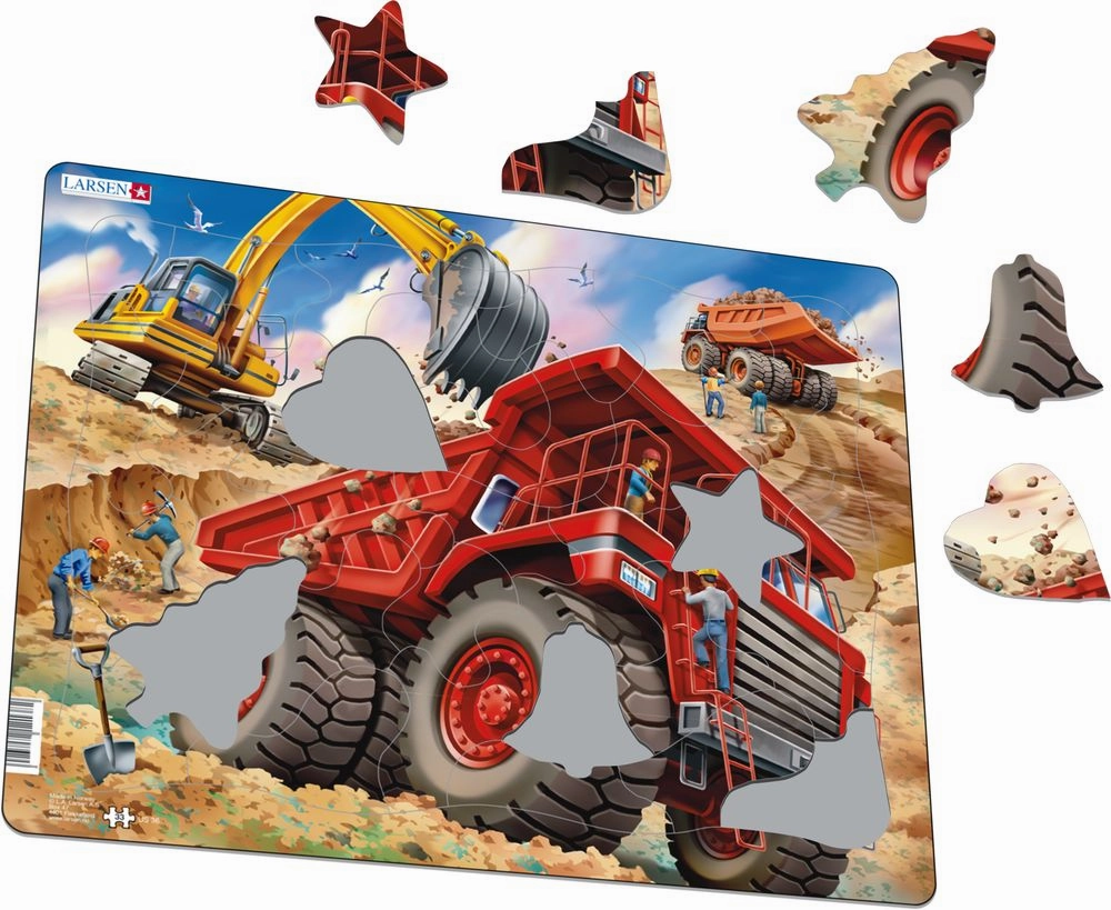Larsen Giant Dump Truck Frame Tray Puzzle