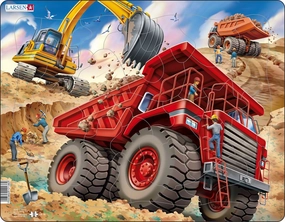 Larsen Giant Dump Truck Frame Tray Puzzle