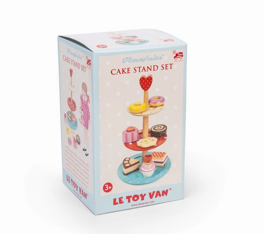 Le Toy Van Honeybake Wooden 3 Tier Cake Stand Set