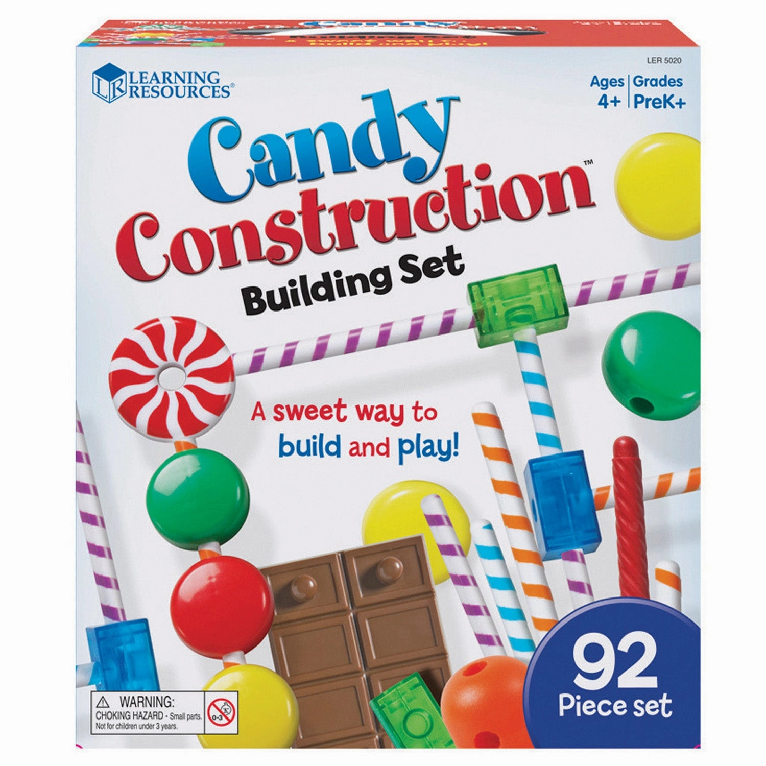 Learning Resources Candy Construction Building Set - 90 Pieces