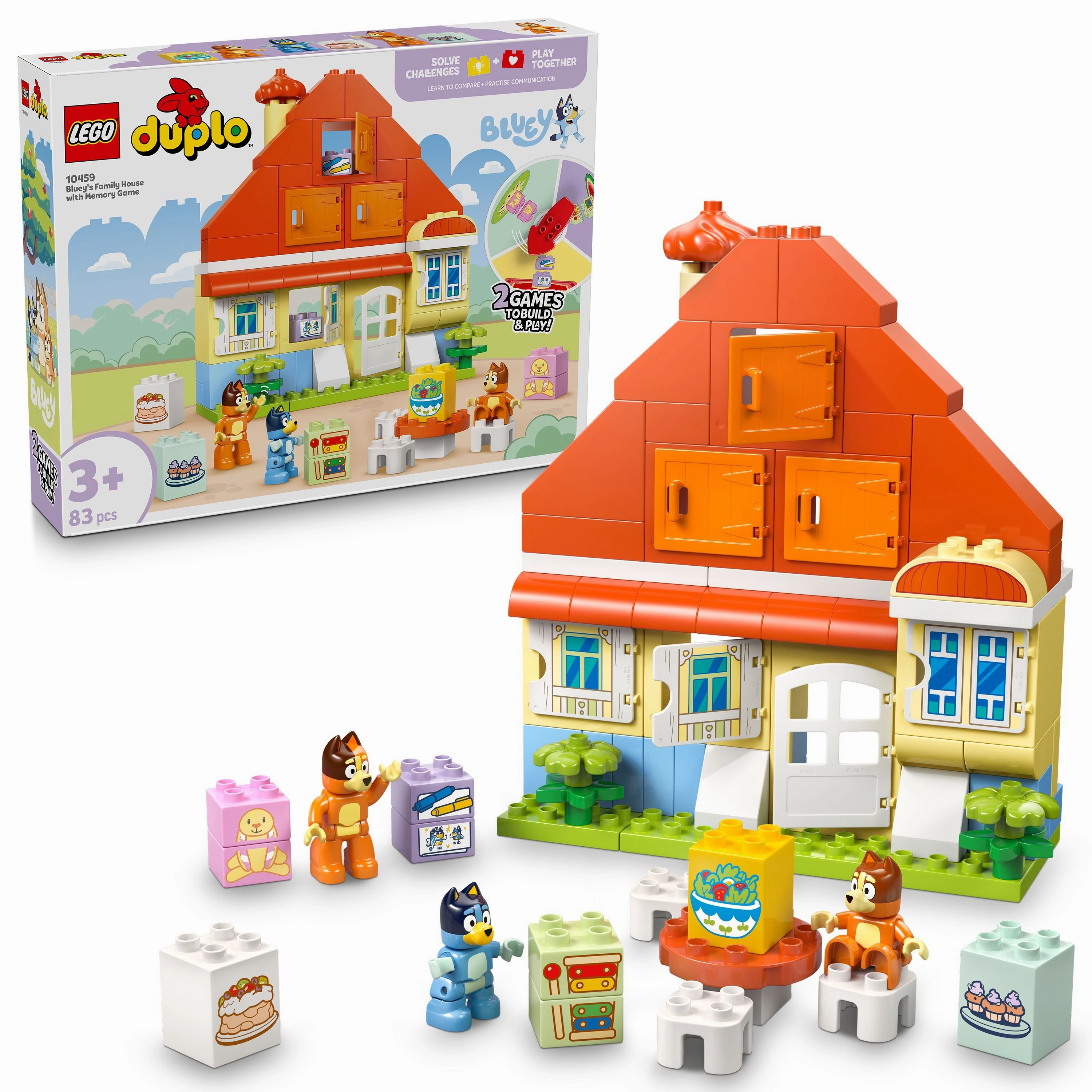 LEGO 10459 DUPLO Bluey: Blueys Family House with Memory Game