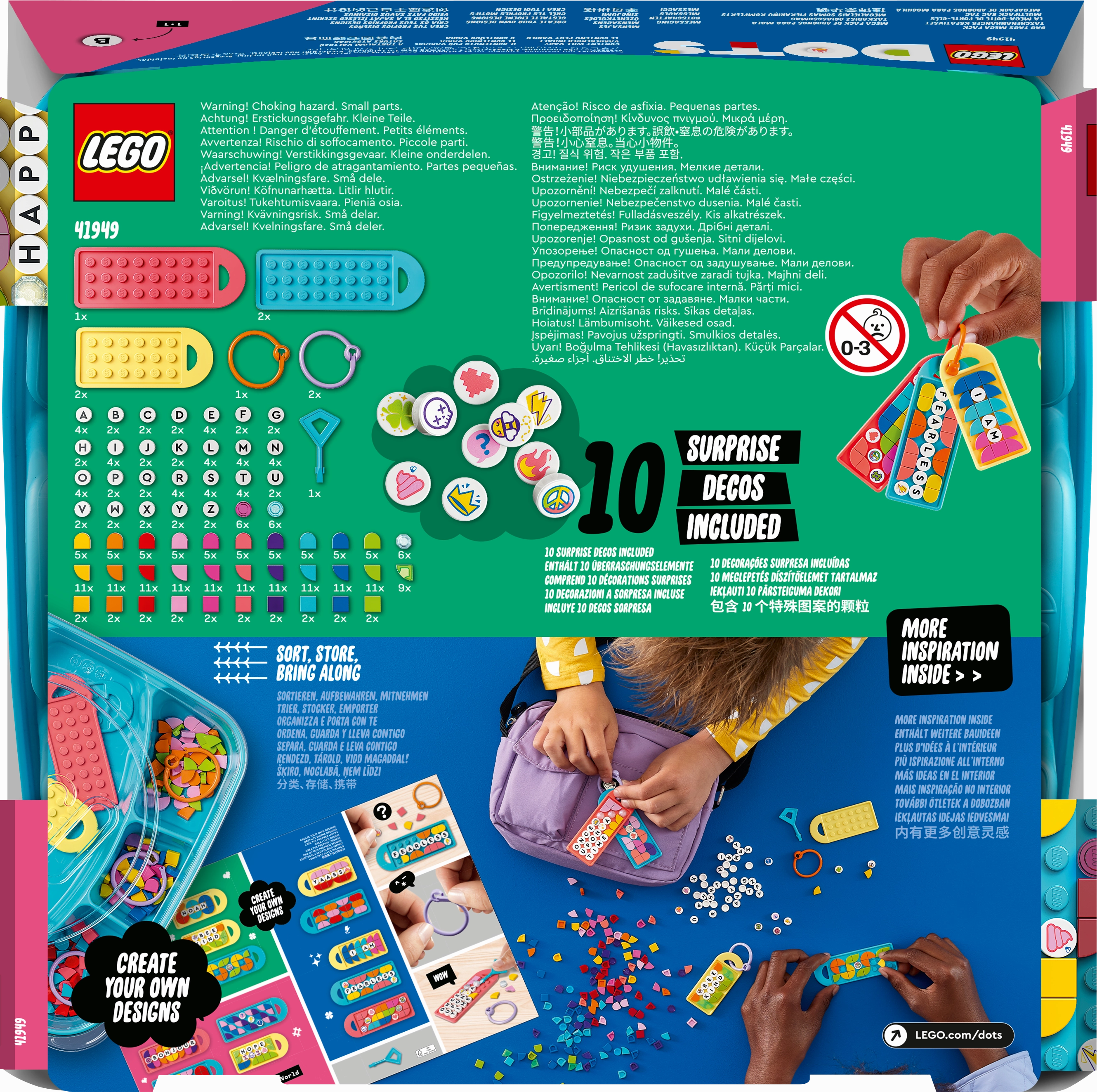 LEGO 41949 Dots Bag Tags Mega Pack Messaging