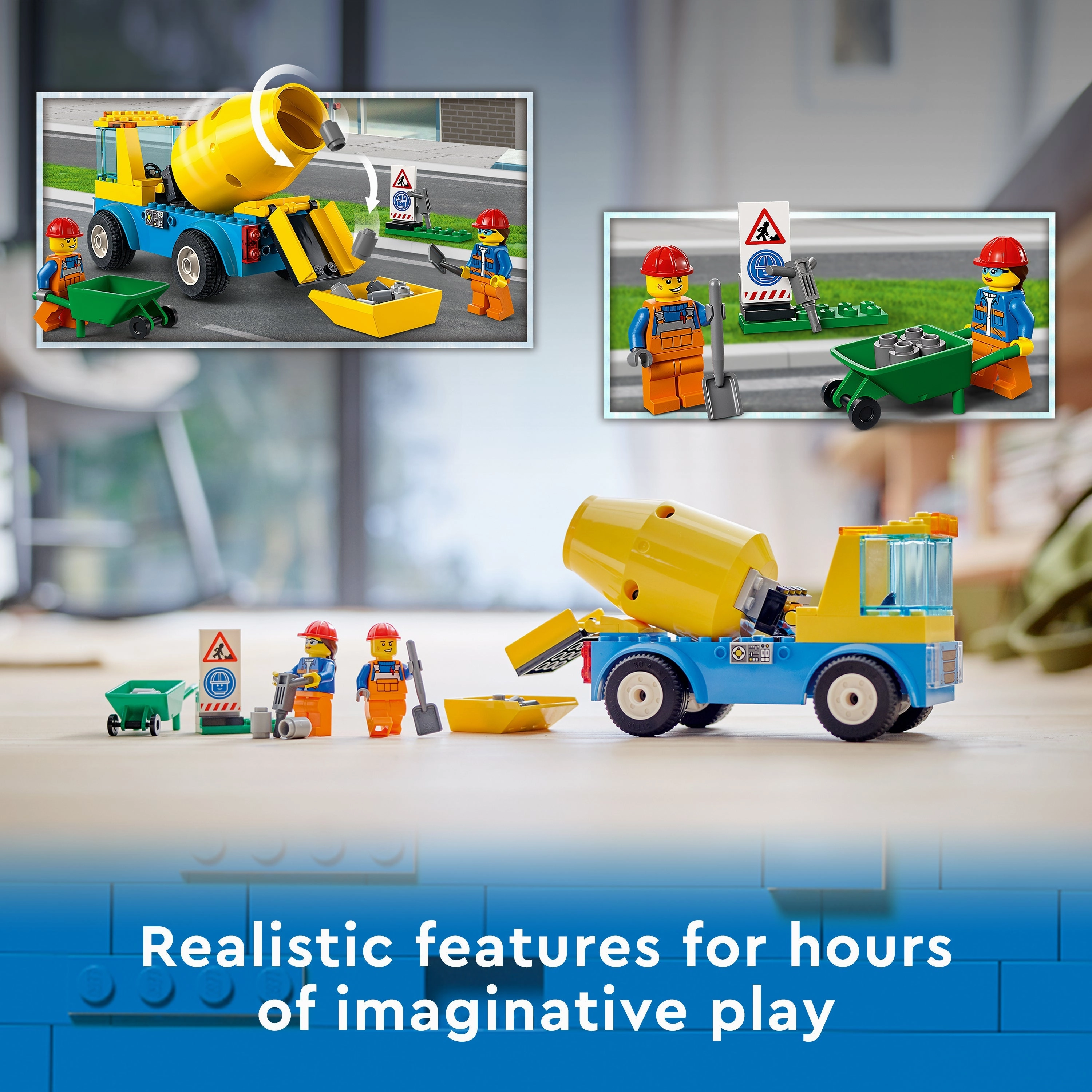 LEGO 60325 City Cement Mixer Truck
