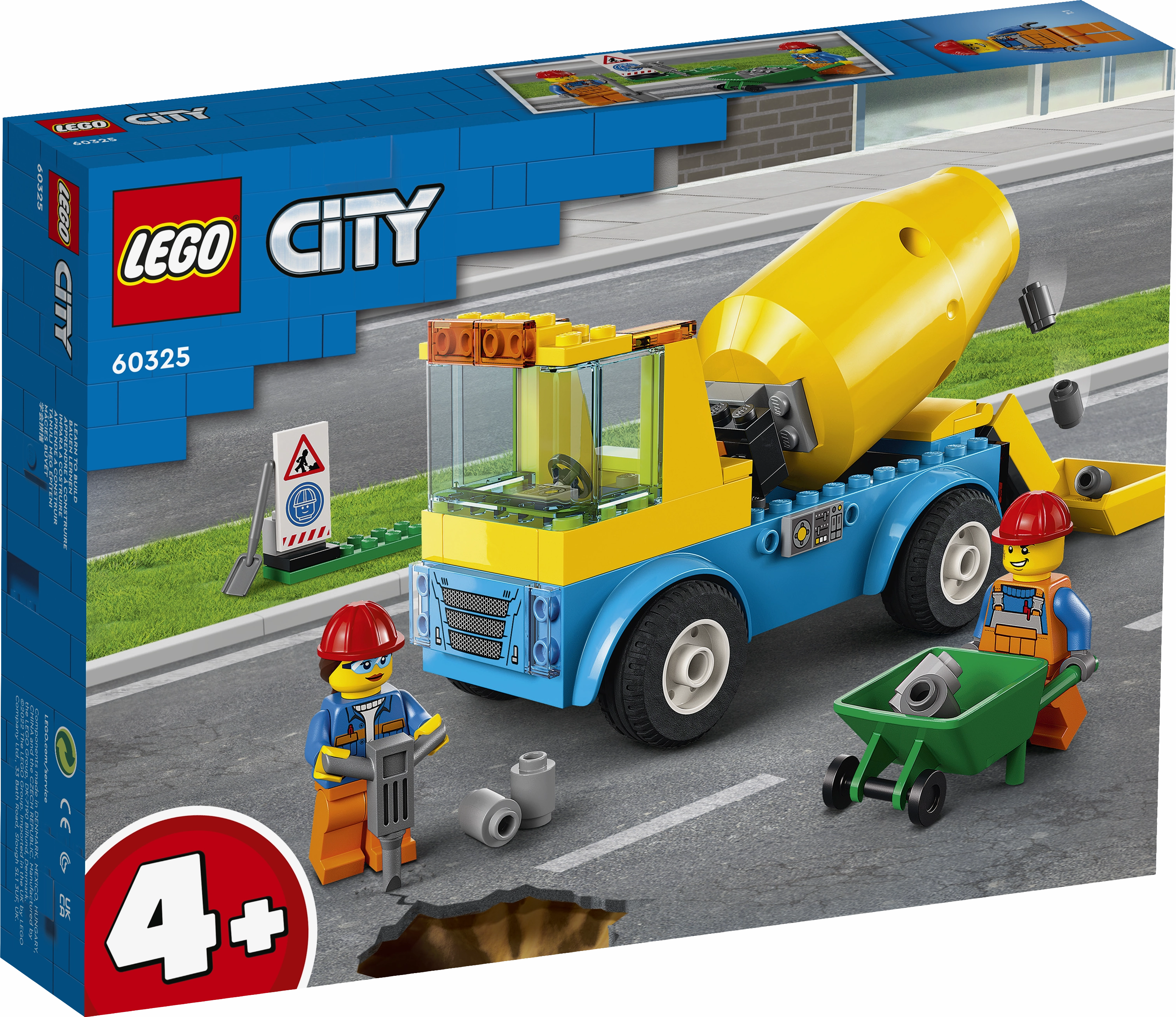 LEGO 60325 City Cement Mixer Truck
