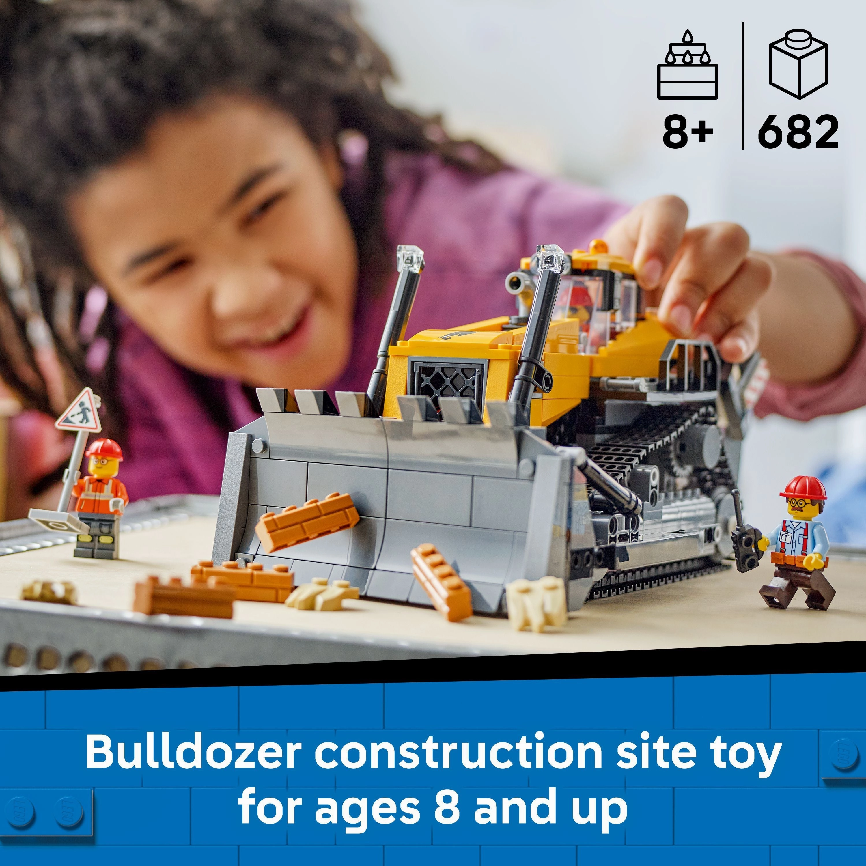 LEGO 60466 City Yellow Bulldozer
