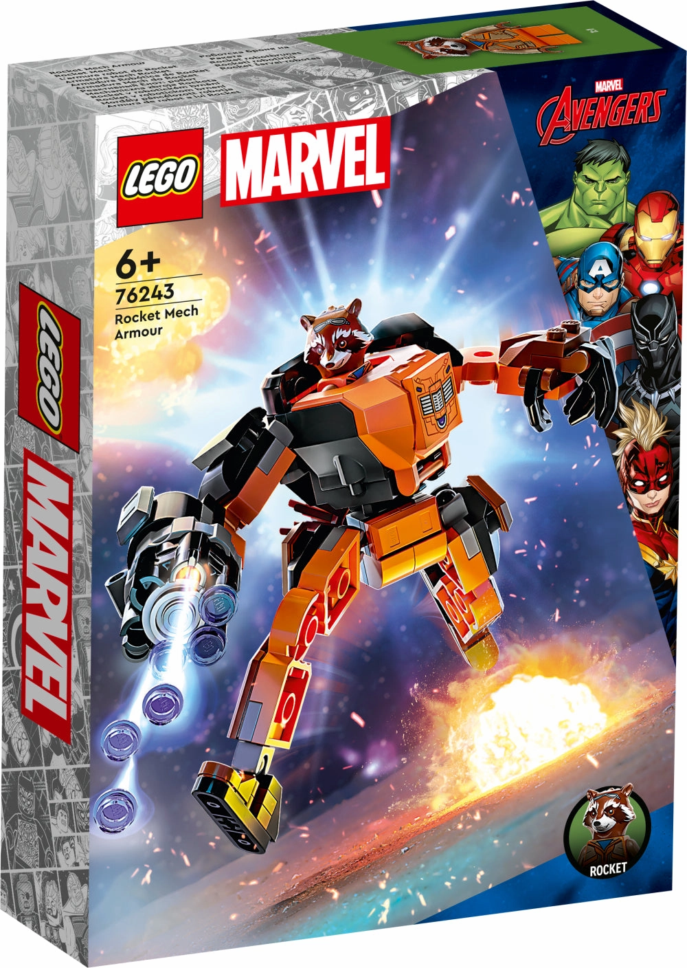 LEGO 76243 Super Heroes Marvel Avengers Rocket Mech Armor
