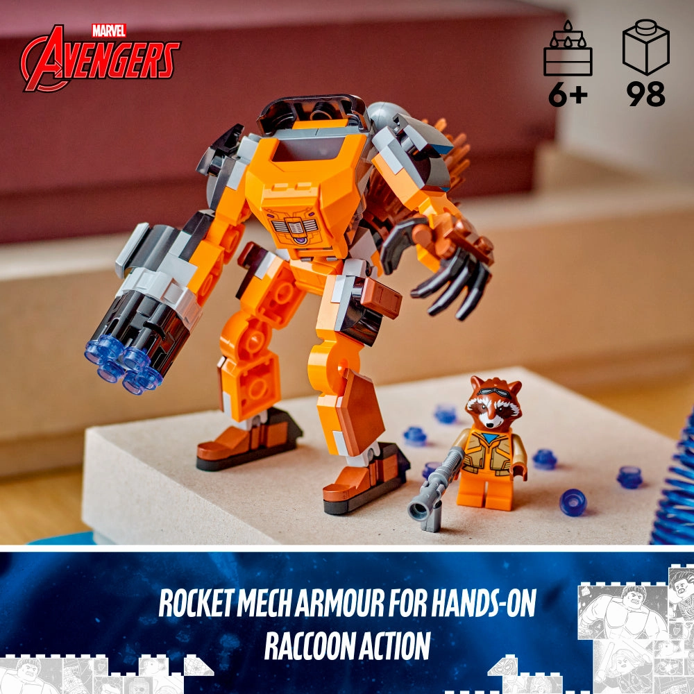 LEGO 76243 Super Heroes Marvel Avengers Rocket Mech Armor