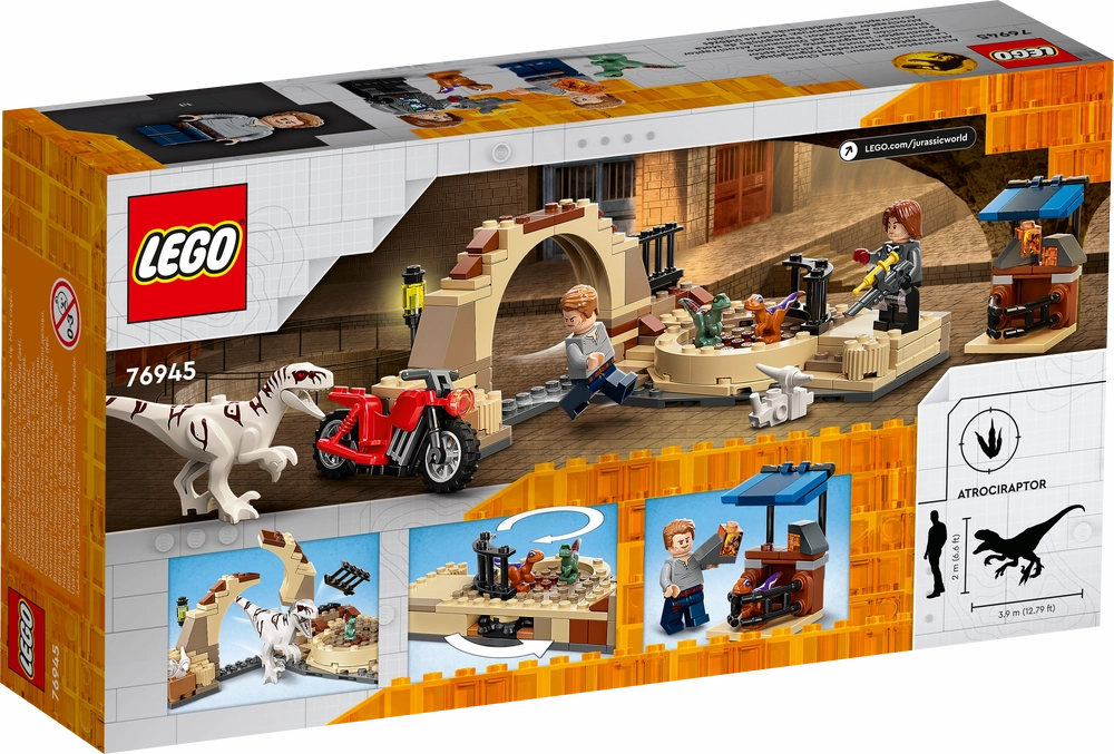 LEGO 76945 Jurassic World Atrociraptor Dinosaur: Bike Chase
