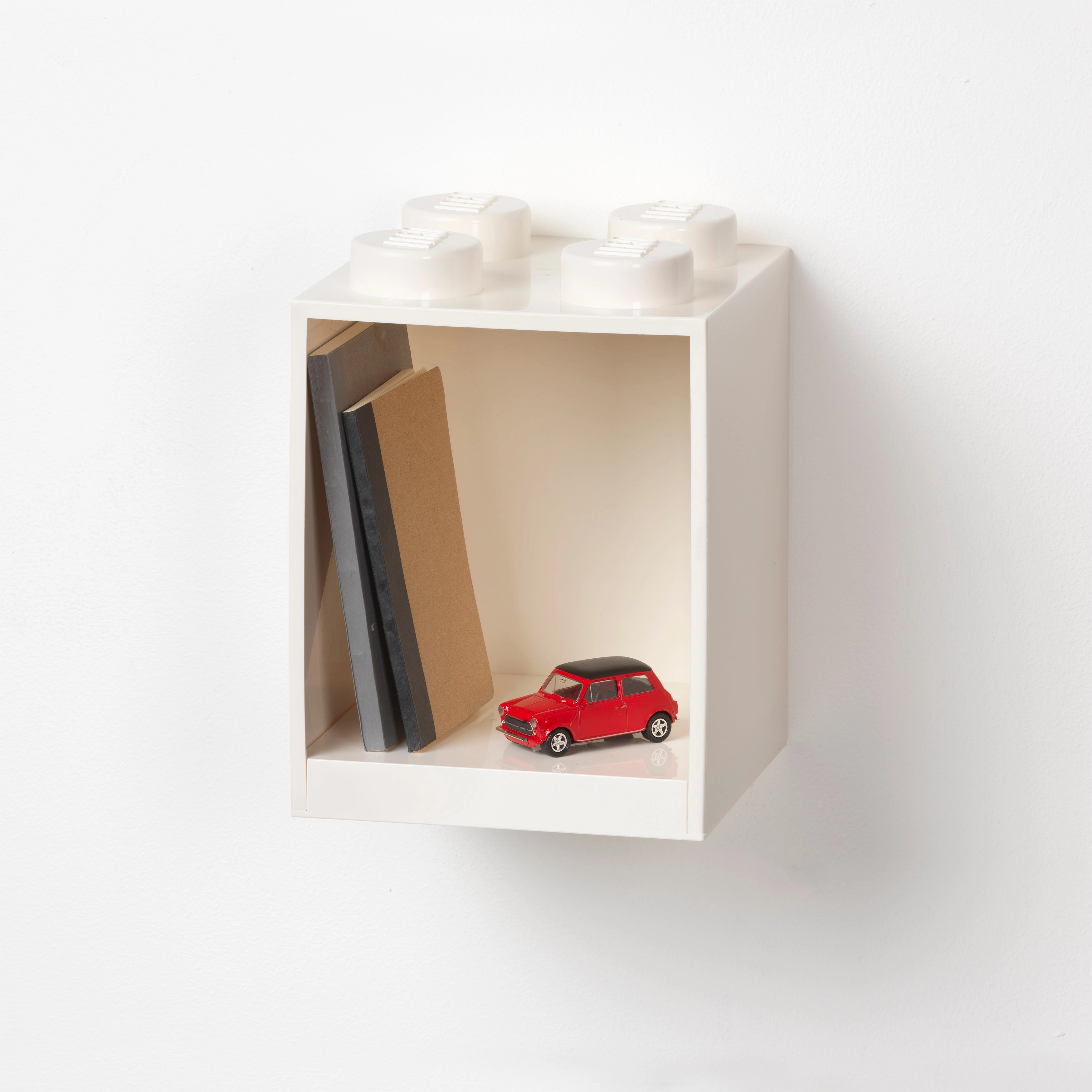 LEGO Brick Shelf 4 Knobs White