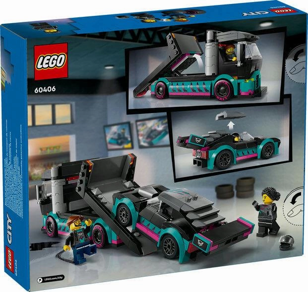 Lego City 60406 Race Car & Car Carrier Truck Playset for Ages 6 and Up
