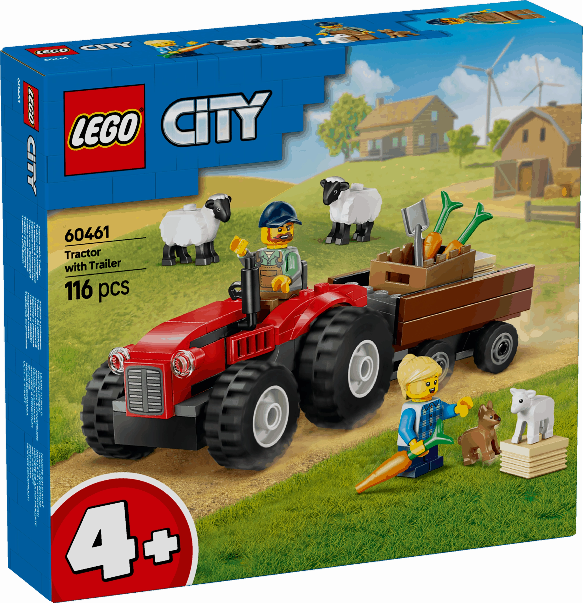 Lego City 60461 Red Farm Tractor with Trailer & Sheep for Ages 4 & Up