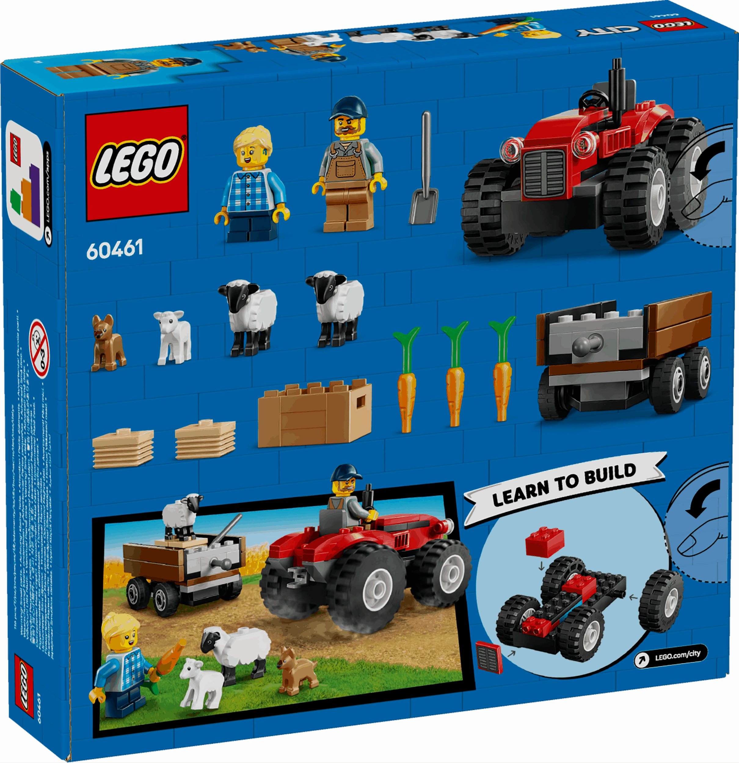 Lego City 60461 Red Farm Tractor with Trailer & Sheep for Ages 4 & Up