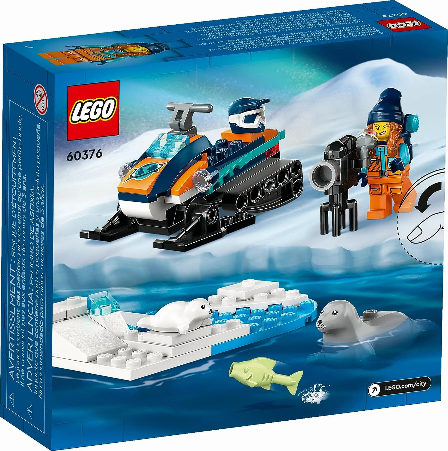 LEGO City Arctic Explorer Snowmobile Building Kit for Ages 5 