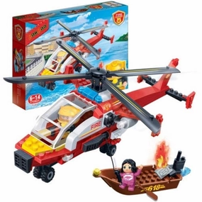 LEGO City Fire Rescue Helicopter Playset with Minifigures