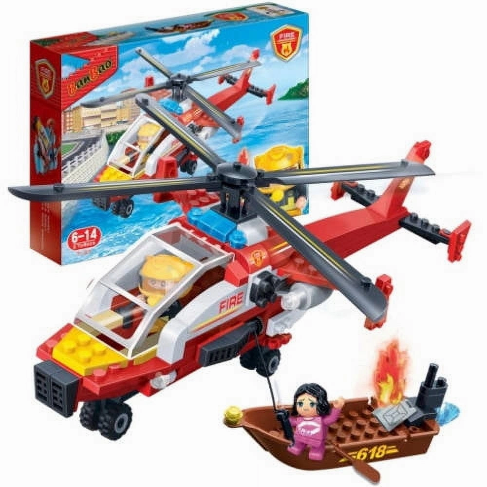 LEGO City Fire Rescue Helicopter Playset with Minifigures