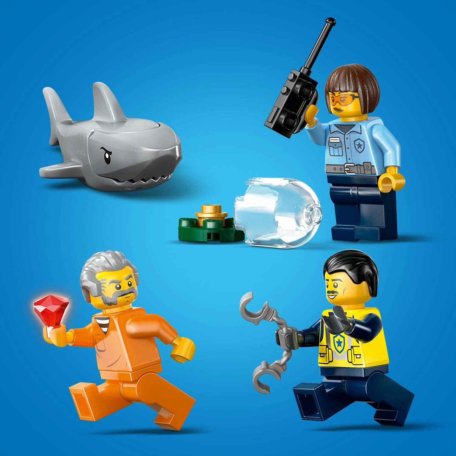 Lego City Police 60456 Police Boat Chase Toy Playset for Ages 6 and Up