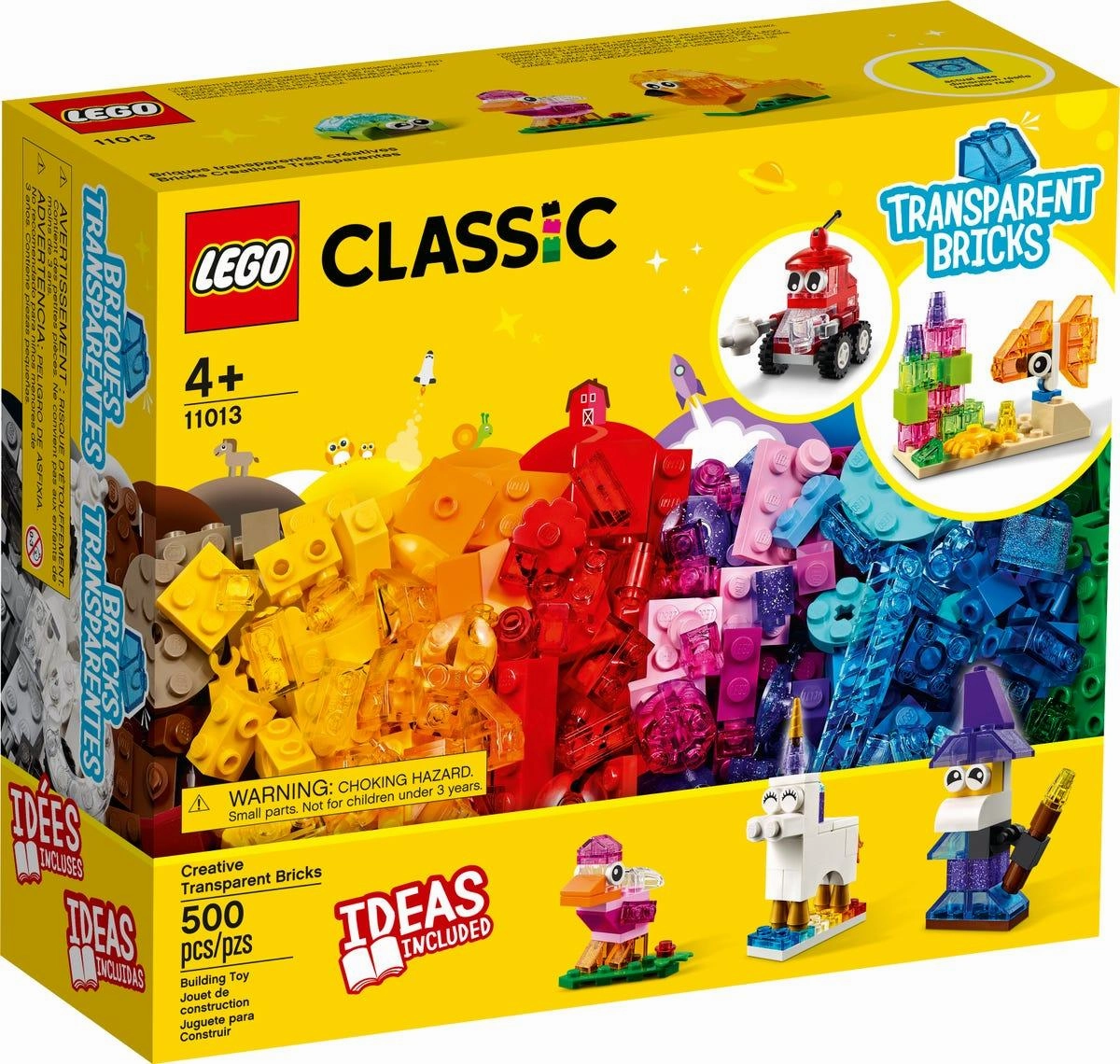 LEGO Classic Creative Transparent Bricks For Ages 5 