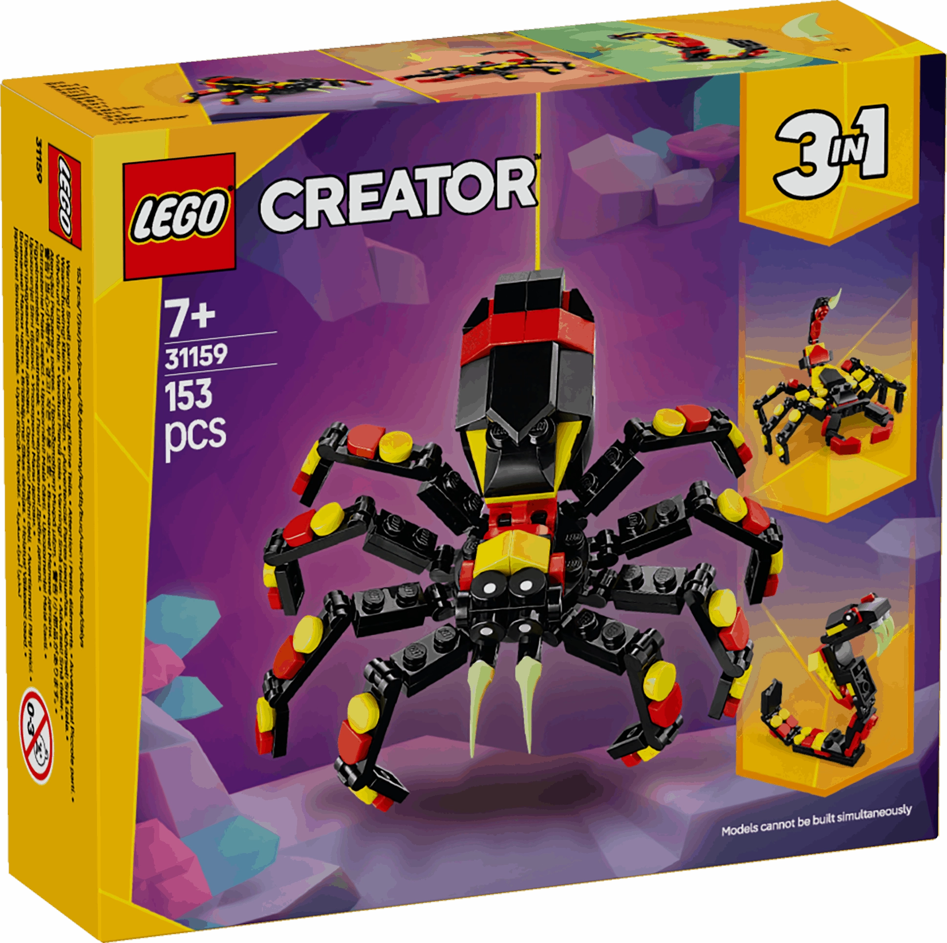 Lego Creator 3 in 1 31159 Wild Animals: Surprising Spider for Ages 7 