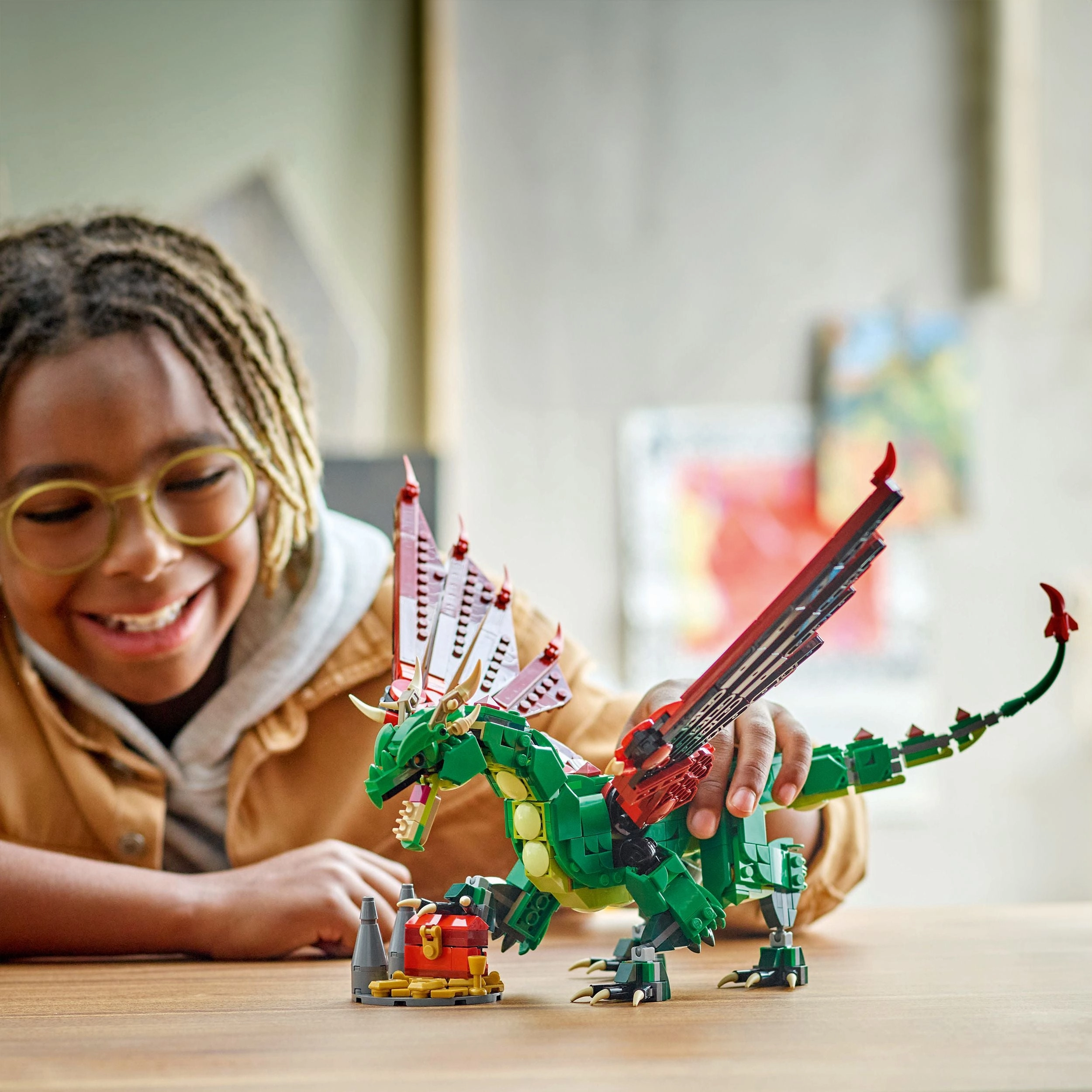 Lego Creator 3 in 1 31161 Medieval Dragon Toy Playset for Ages 9 & Up