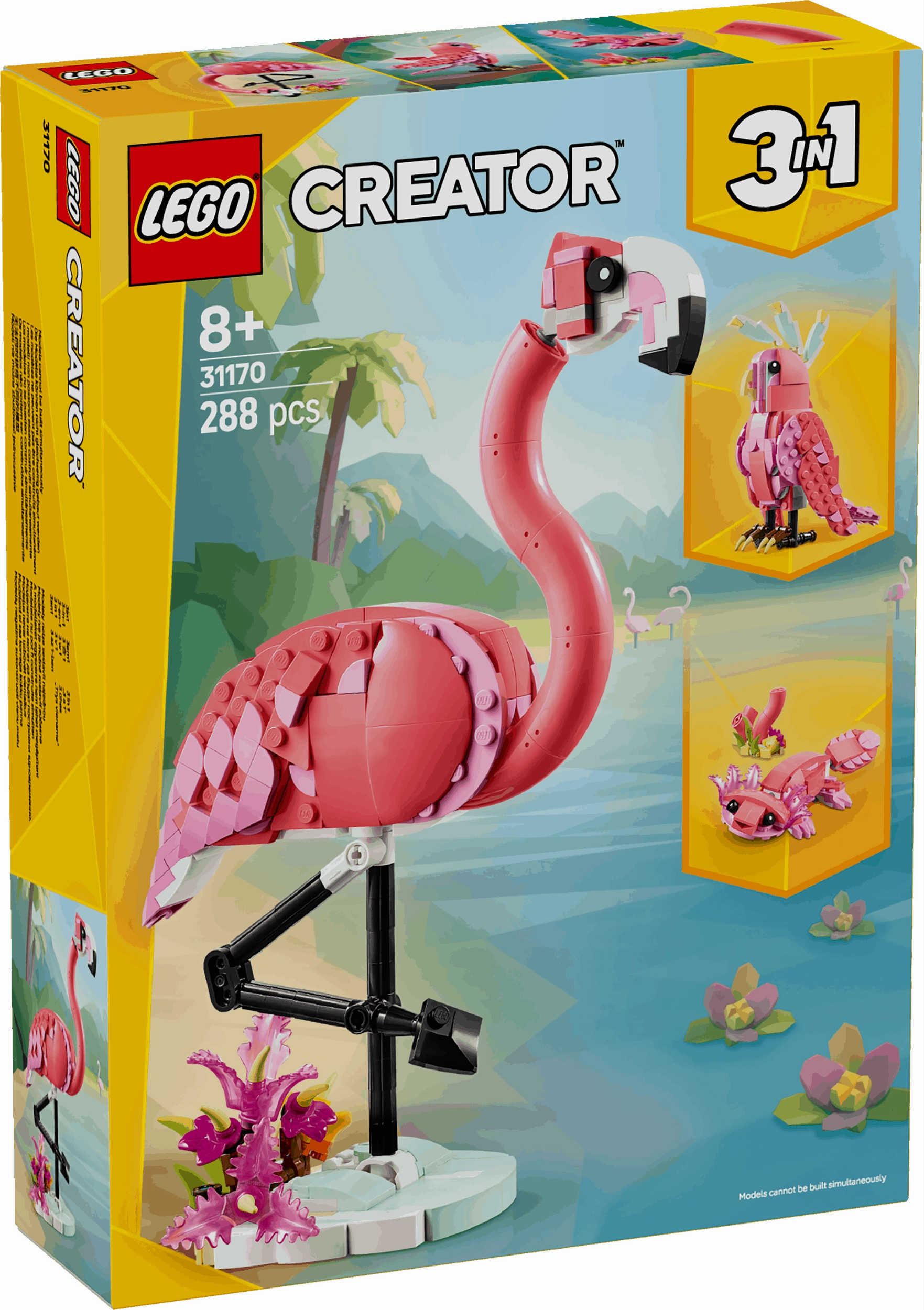 Lego Creator 3 in 1 31170 Wild Animals: Pink Flamingo for Ages 8 & Up