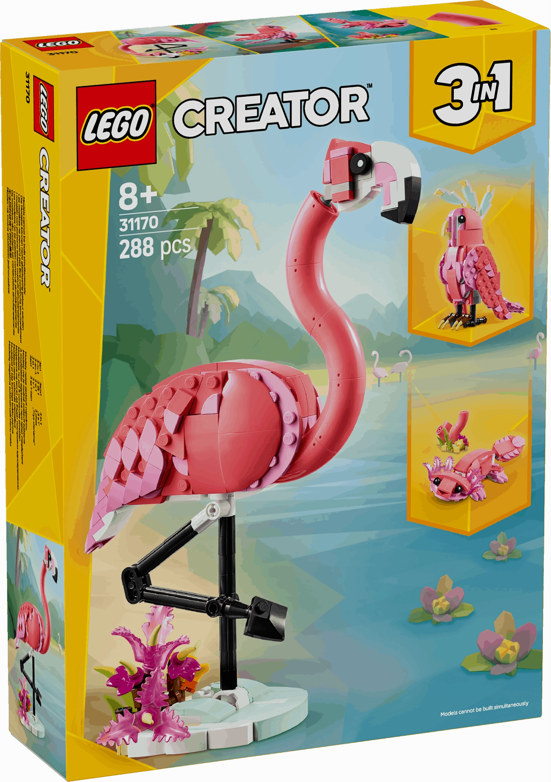 Lego Creator 3 in 1 31170 Wild Animals: Pink Flamingo for Ages 8 & Up