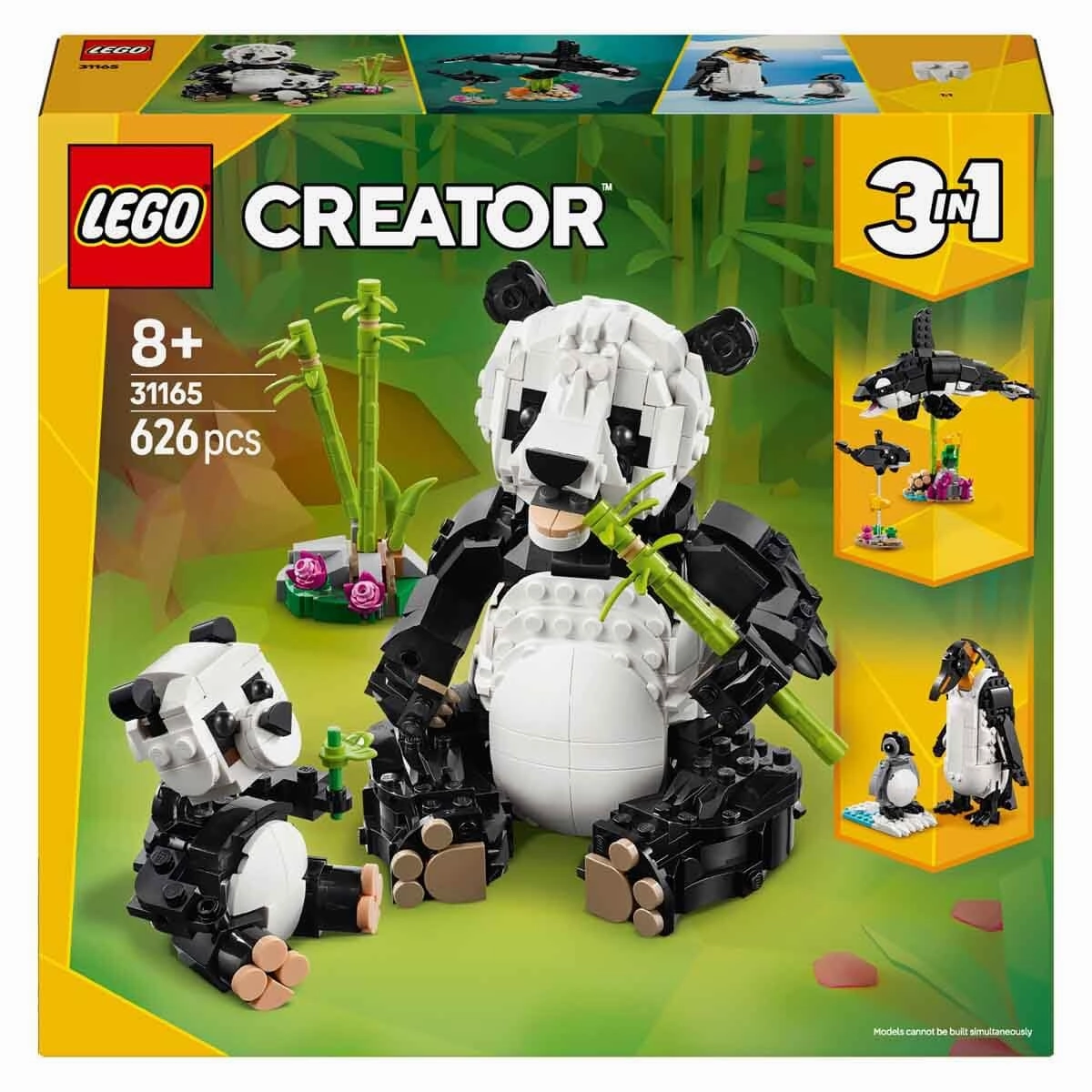 LEGO Creator 3in1 Wild Animals Panda Family Toy Building Kit For Ages 8 