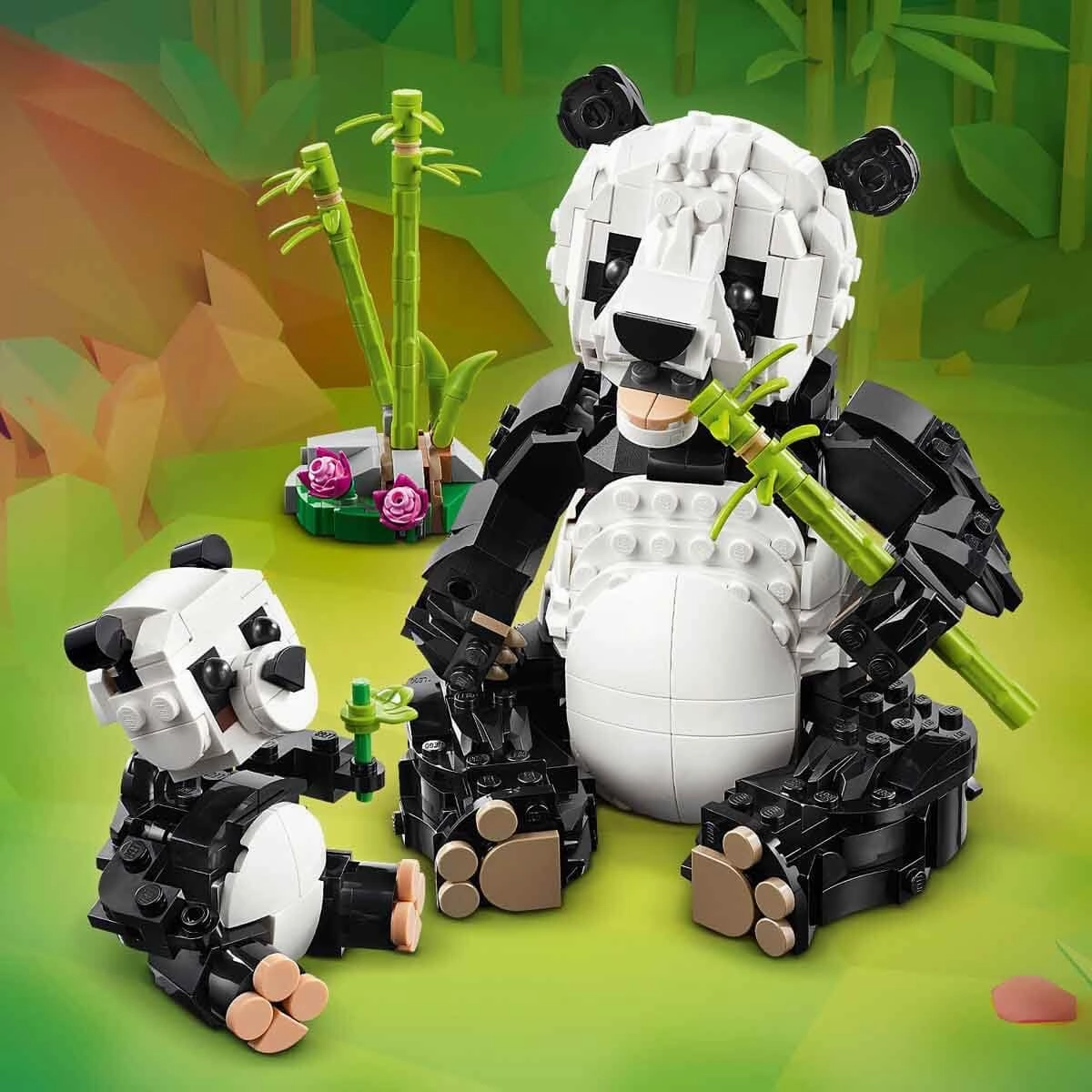 LEGO Creator 3in1 Wild Animals Panda Family Toy Building Kit For Ages 8 