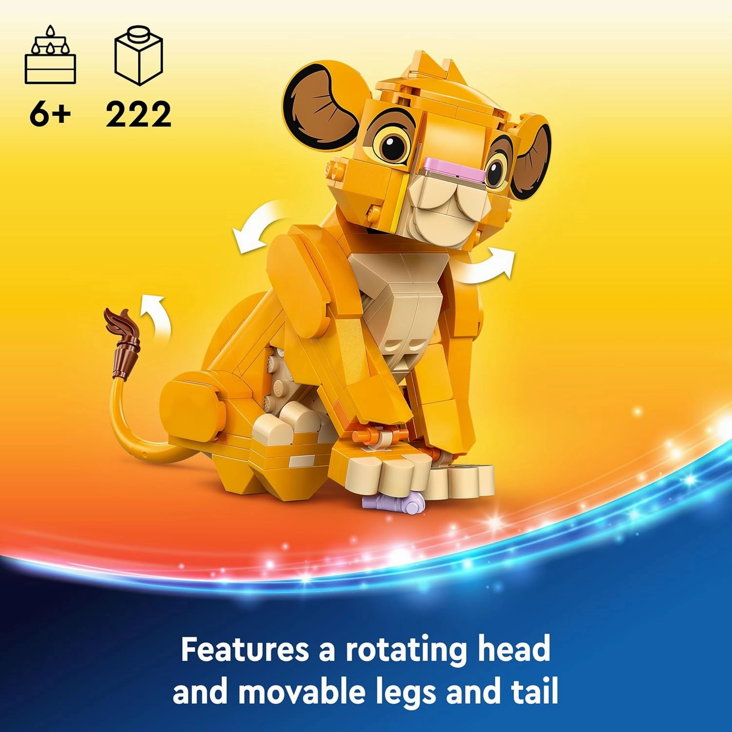 LEGO Disney Simba The Lion King Cub Building Kit For Ages 6 