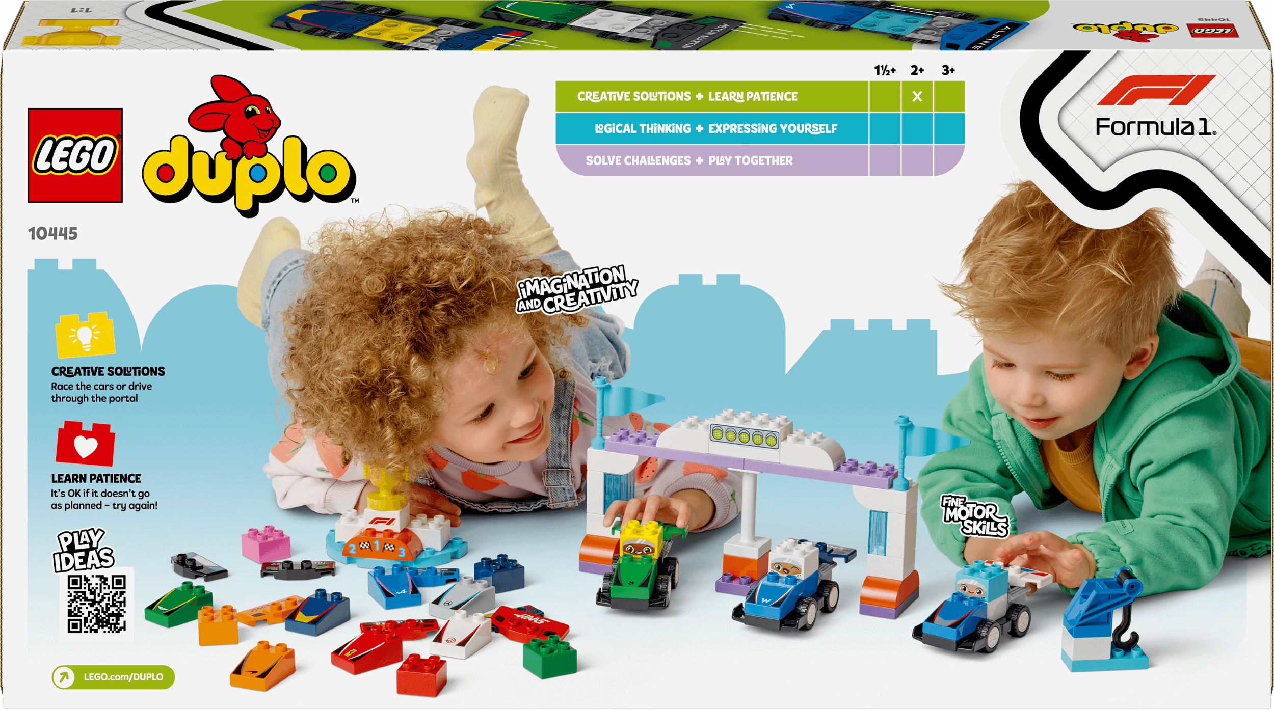 Lego Duplo 10445 F1 Team Race Cars & Drivers for Toddlers Ages 2 & Up