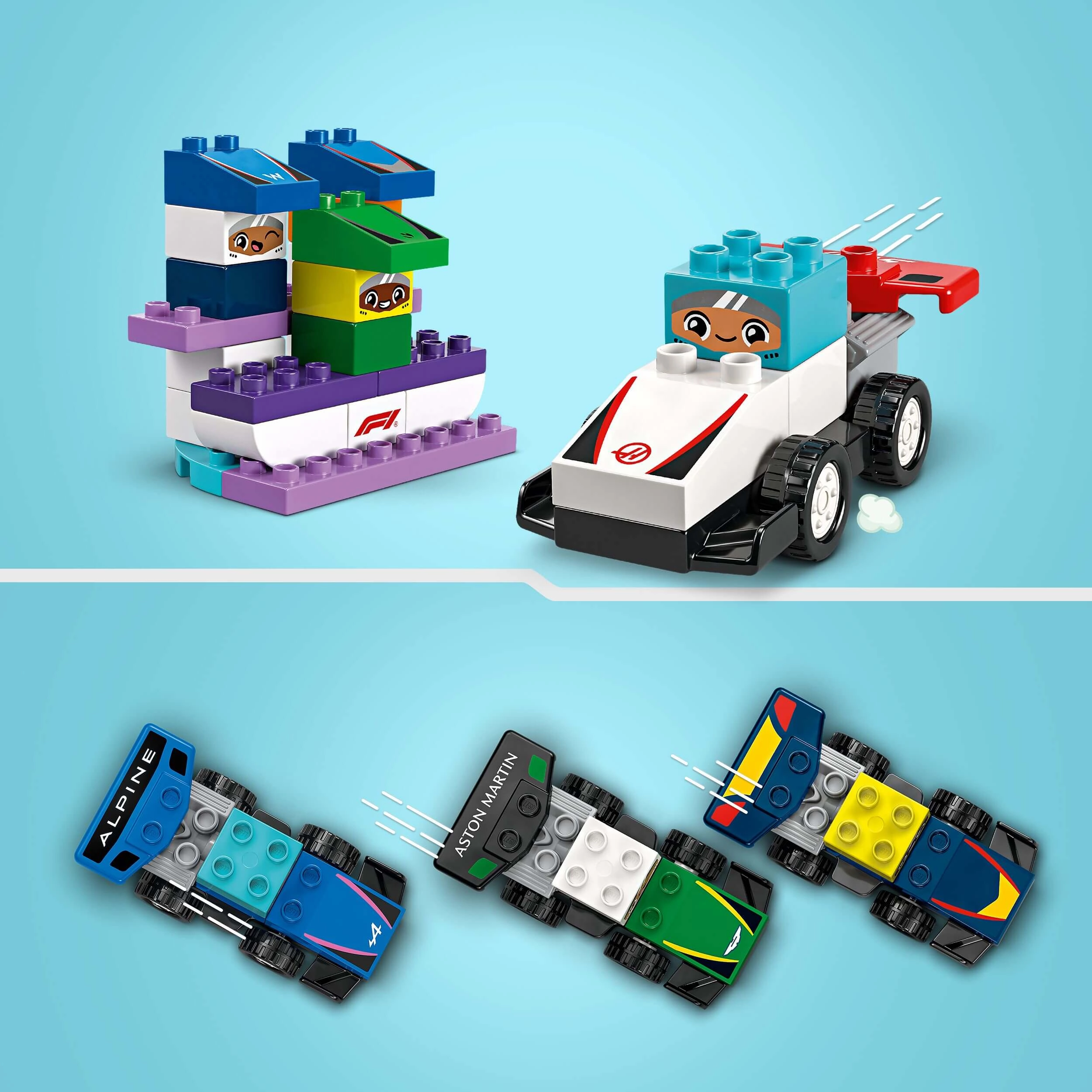Lego Duplo 10445 F1 Team Race Cars & Drivers for Toddlers Ages 2 & Up