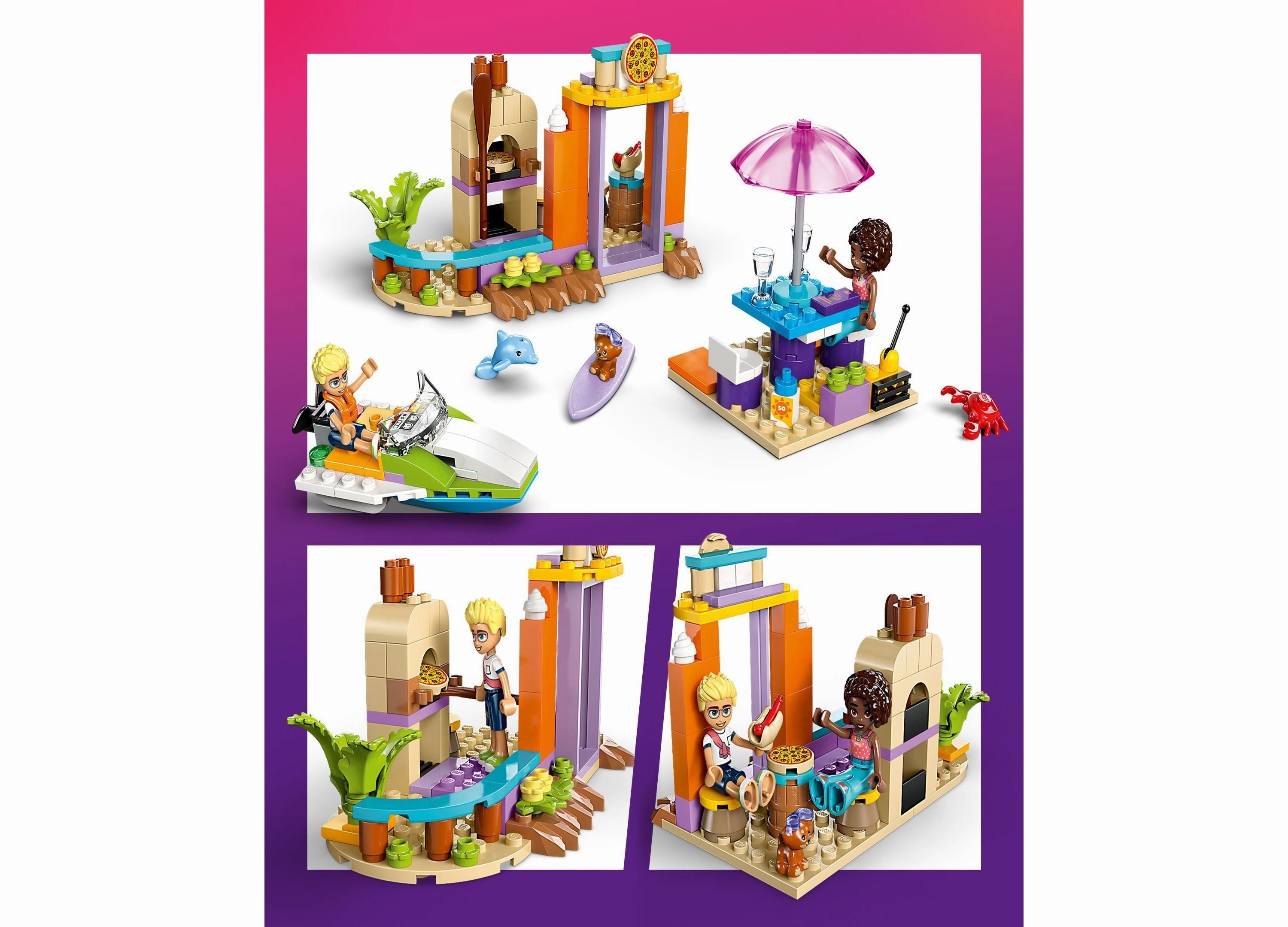 LEGO Friends Beach Adventure Suitcase Building Set 42672, 188 Pieces